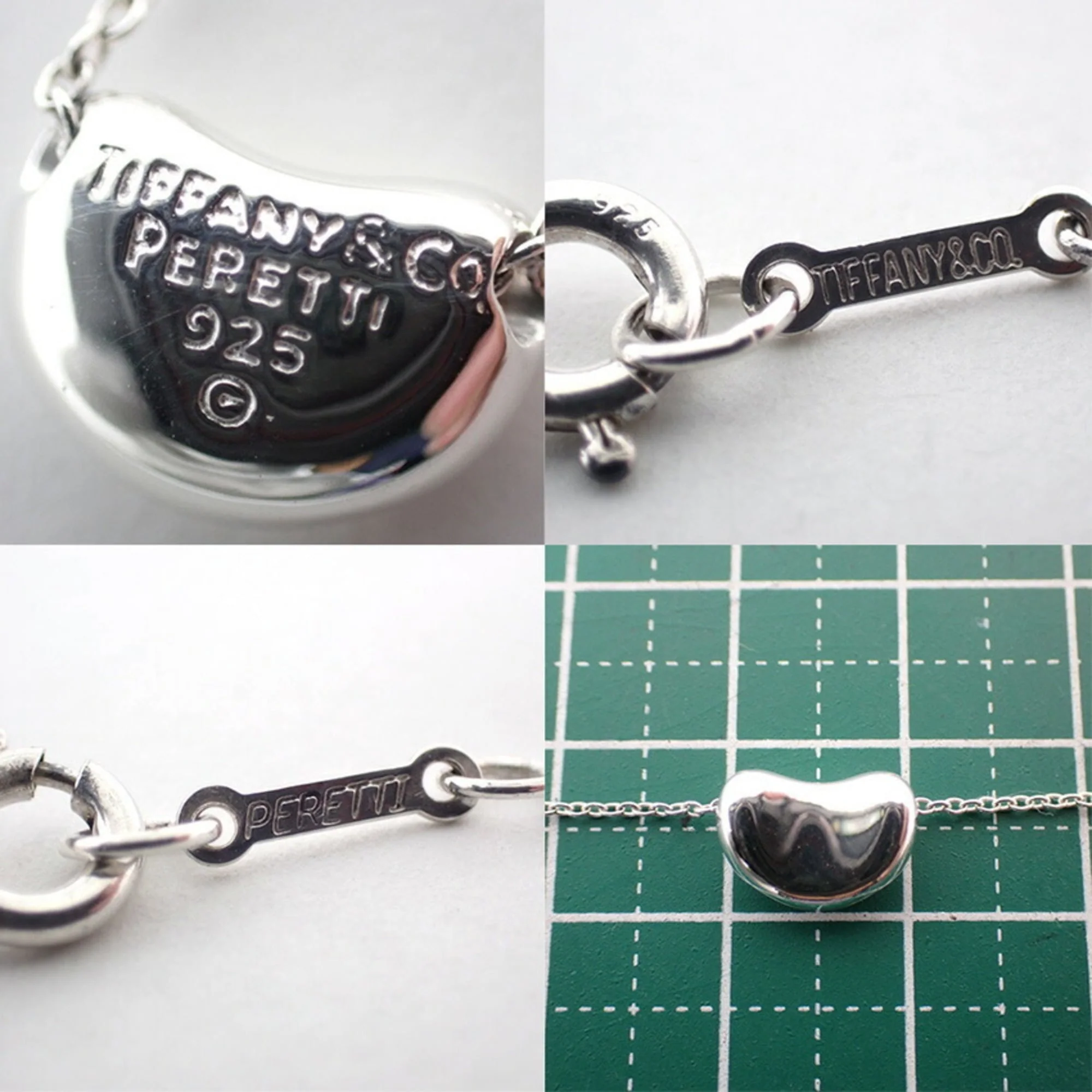 Bean Pendant Necklace Sterling Silver 7.5mm - Image 9