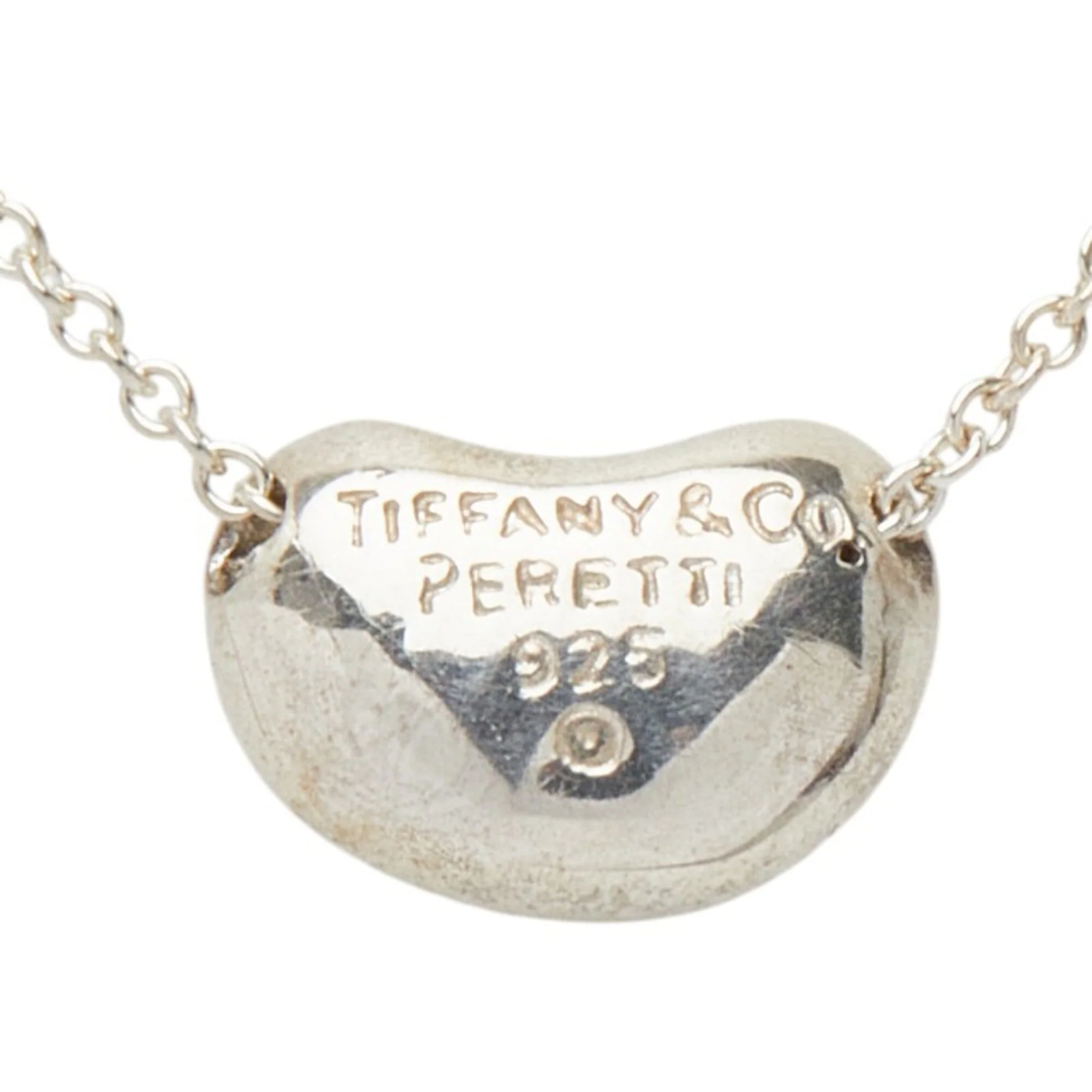 Bean Pendant Necklace Sterling Silver 7.5mm - Image 3