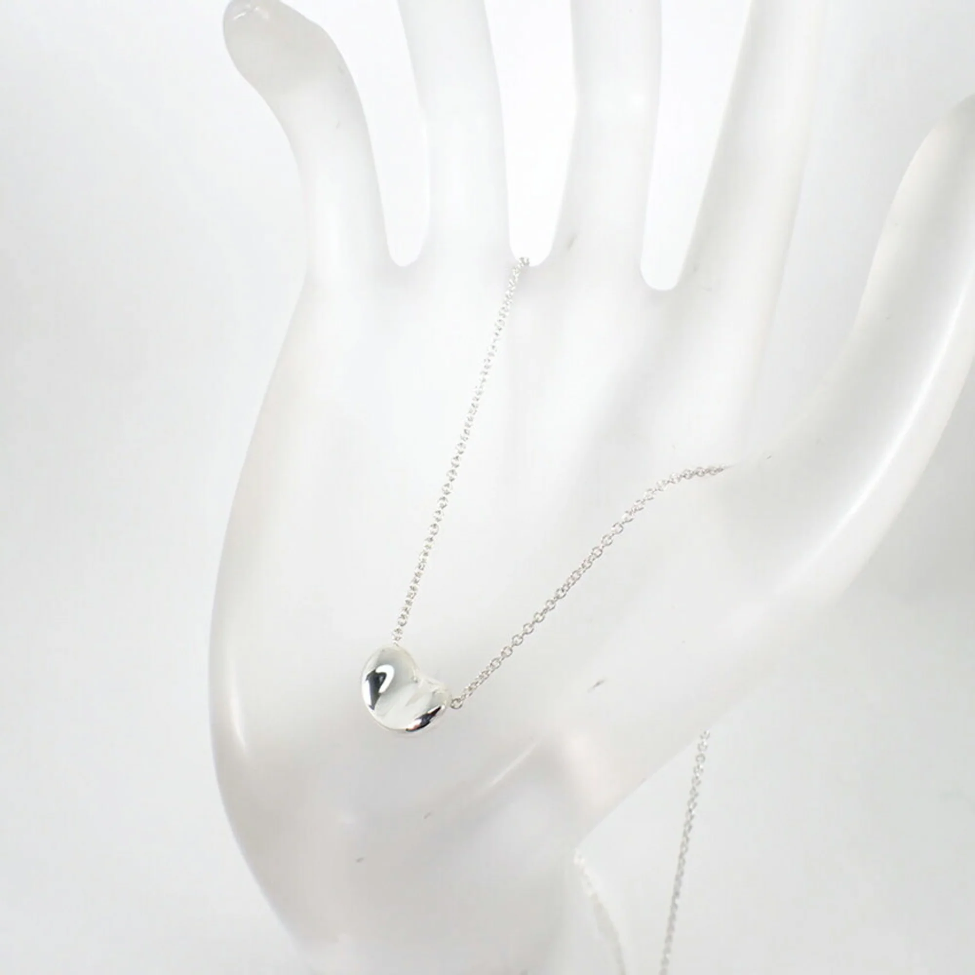 Bean Pendant Necklace Sterling Silver 7.6mm - Image 7