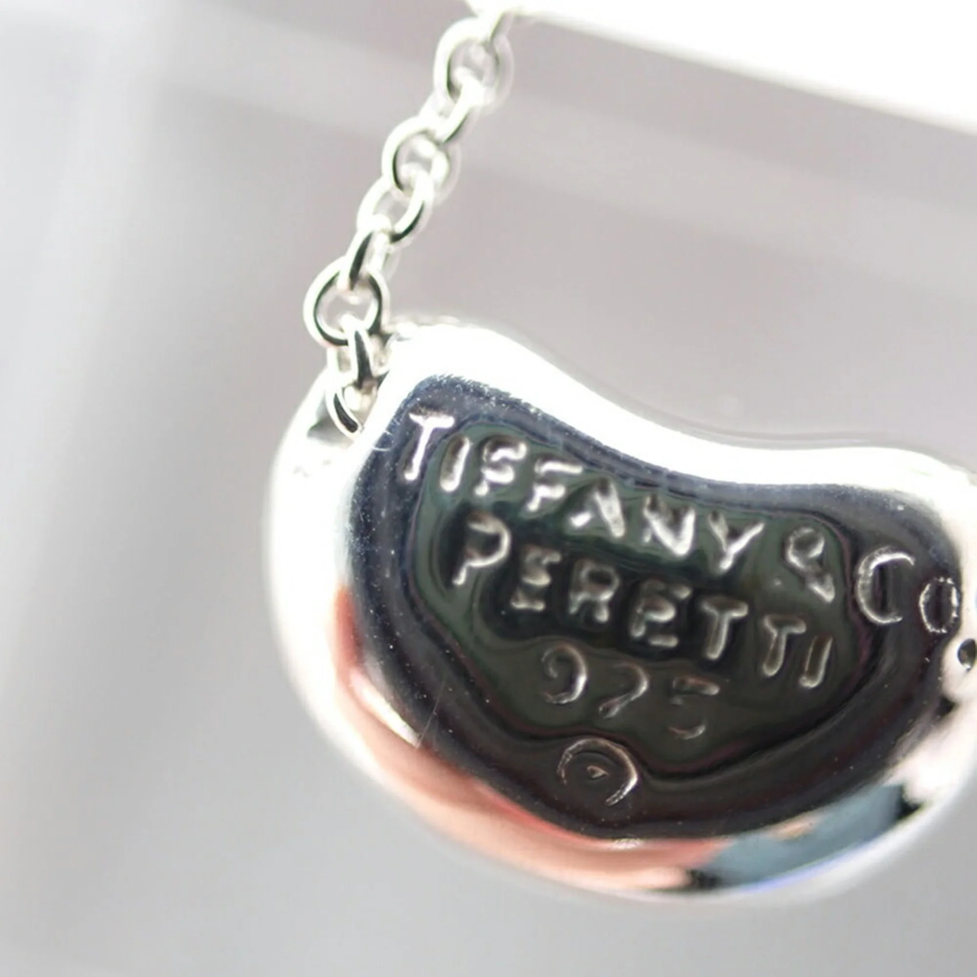 Bean Pendant Necklace Sterling Silver 7.6mm - Image 8
