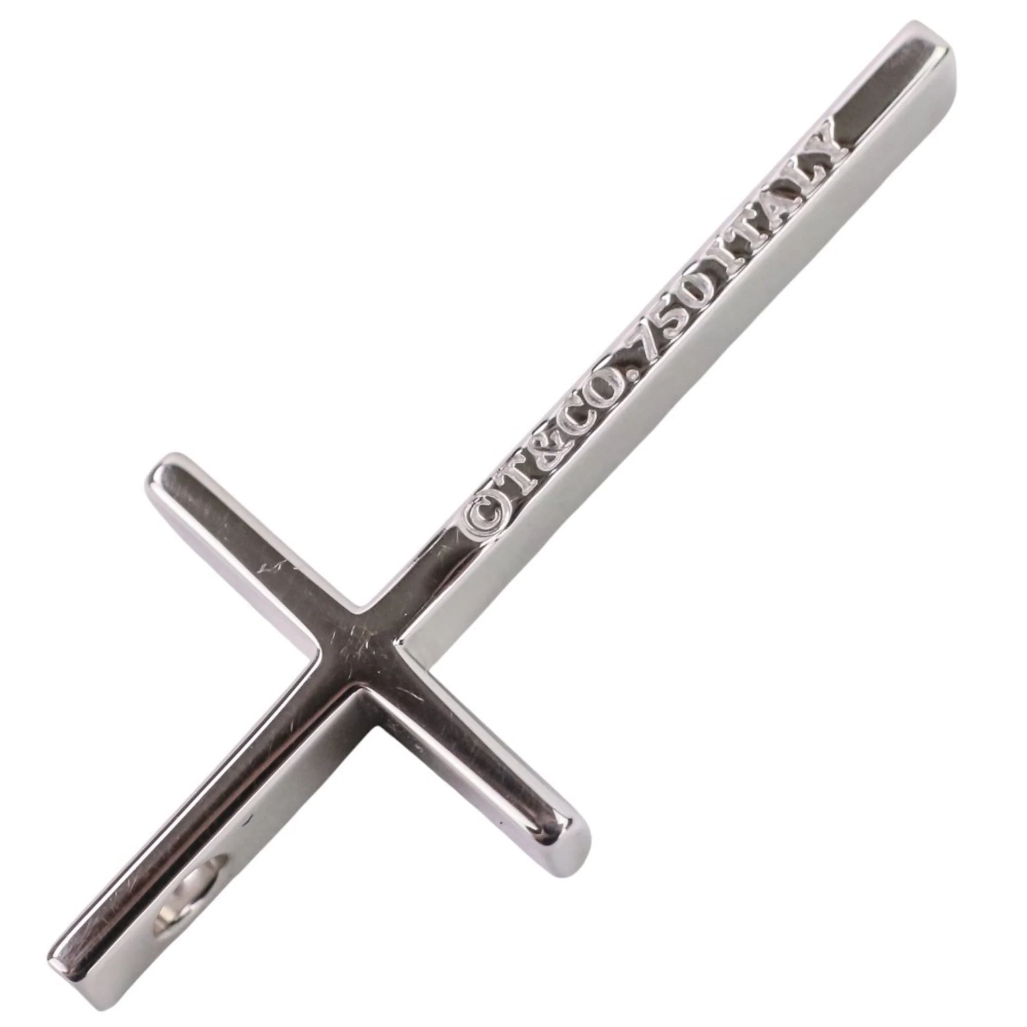 Cross Pendant Necklace 18K White Gold - Image 9