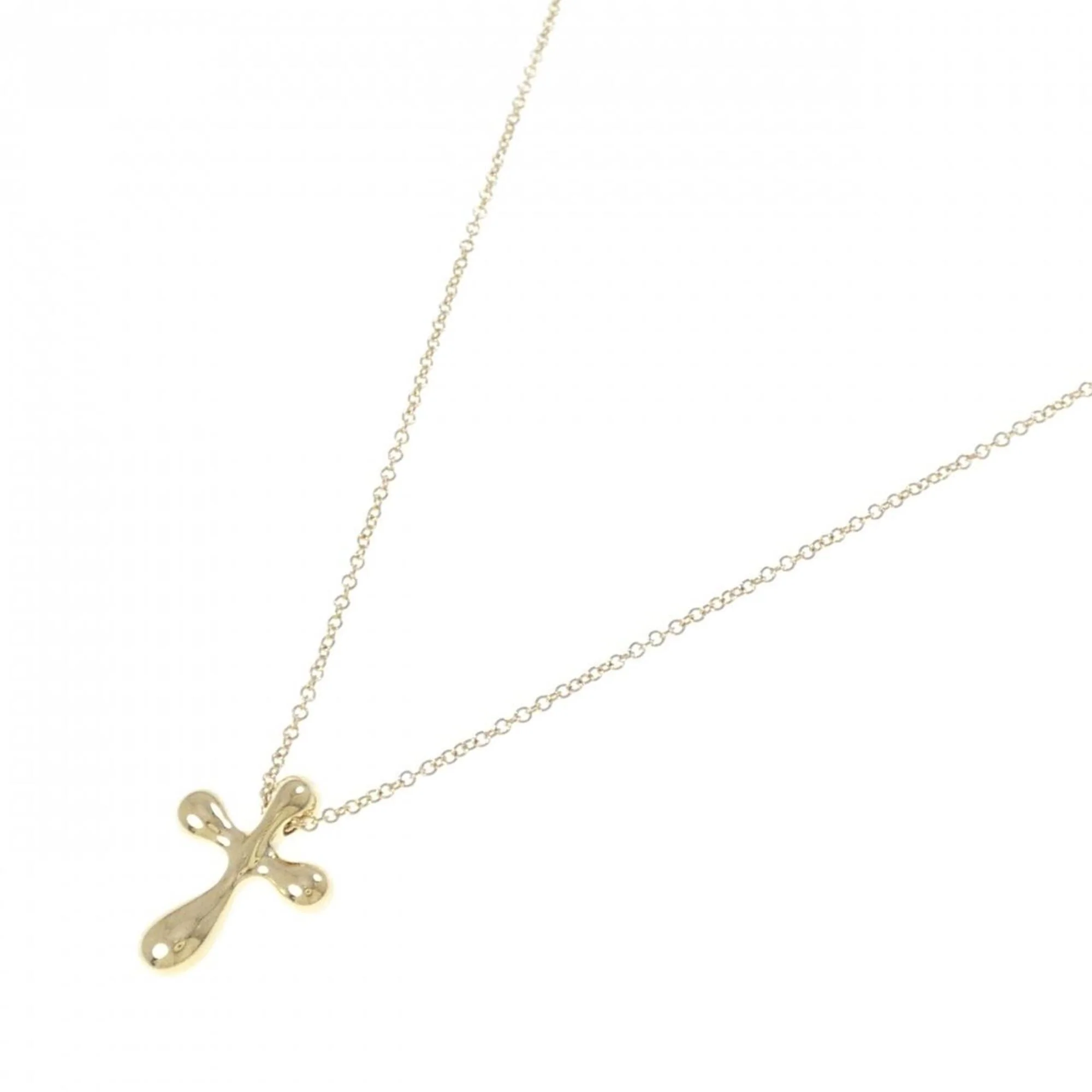 Cross Pendant Necklace 18K Yellow Gold - Image 2