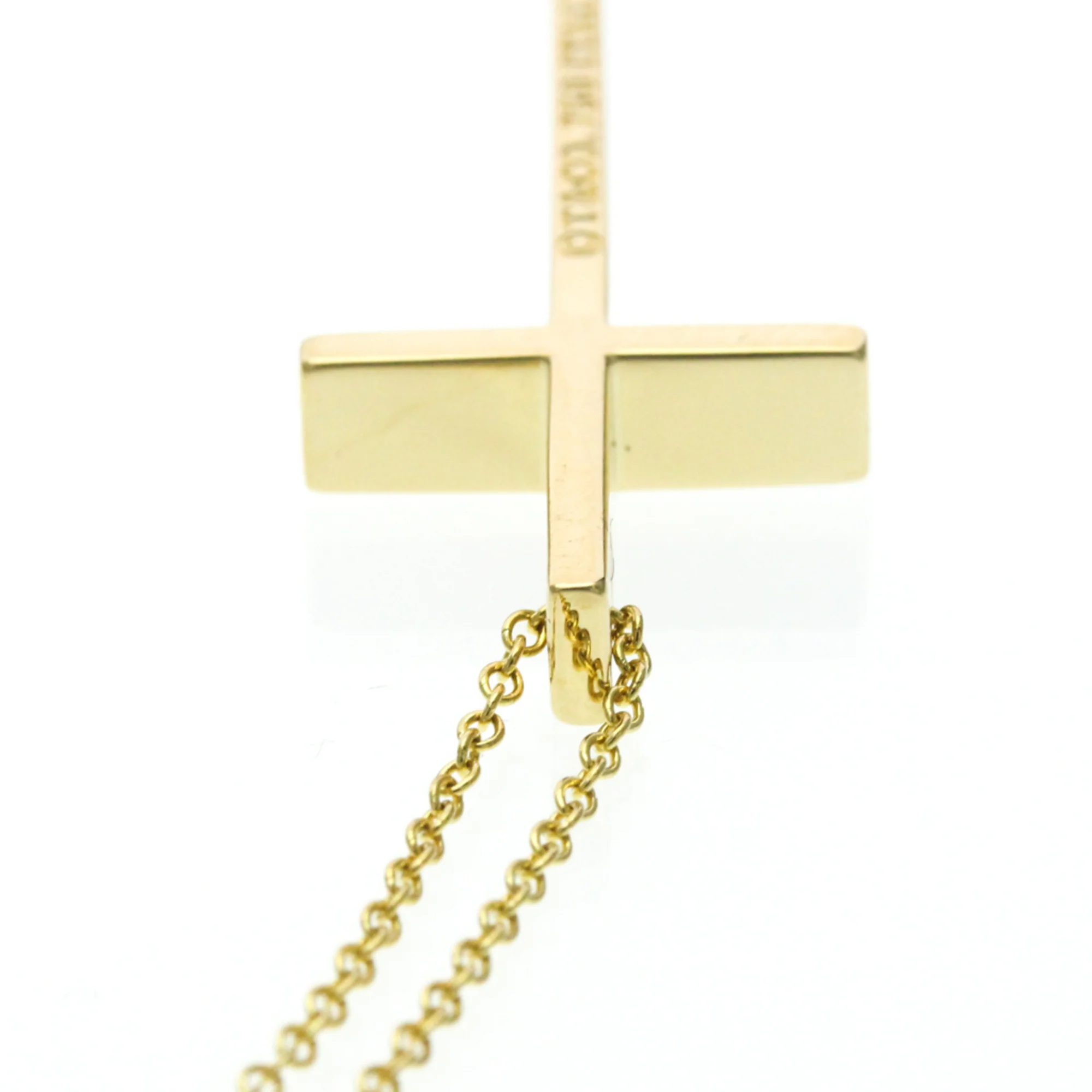 Cross Pendant Necklace 18K Yellow Gold - Image 6