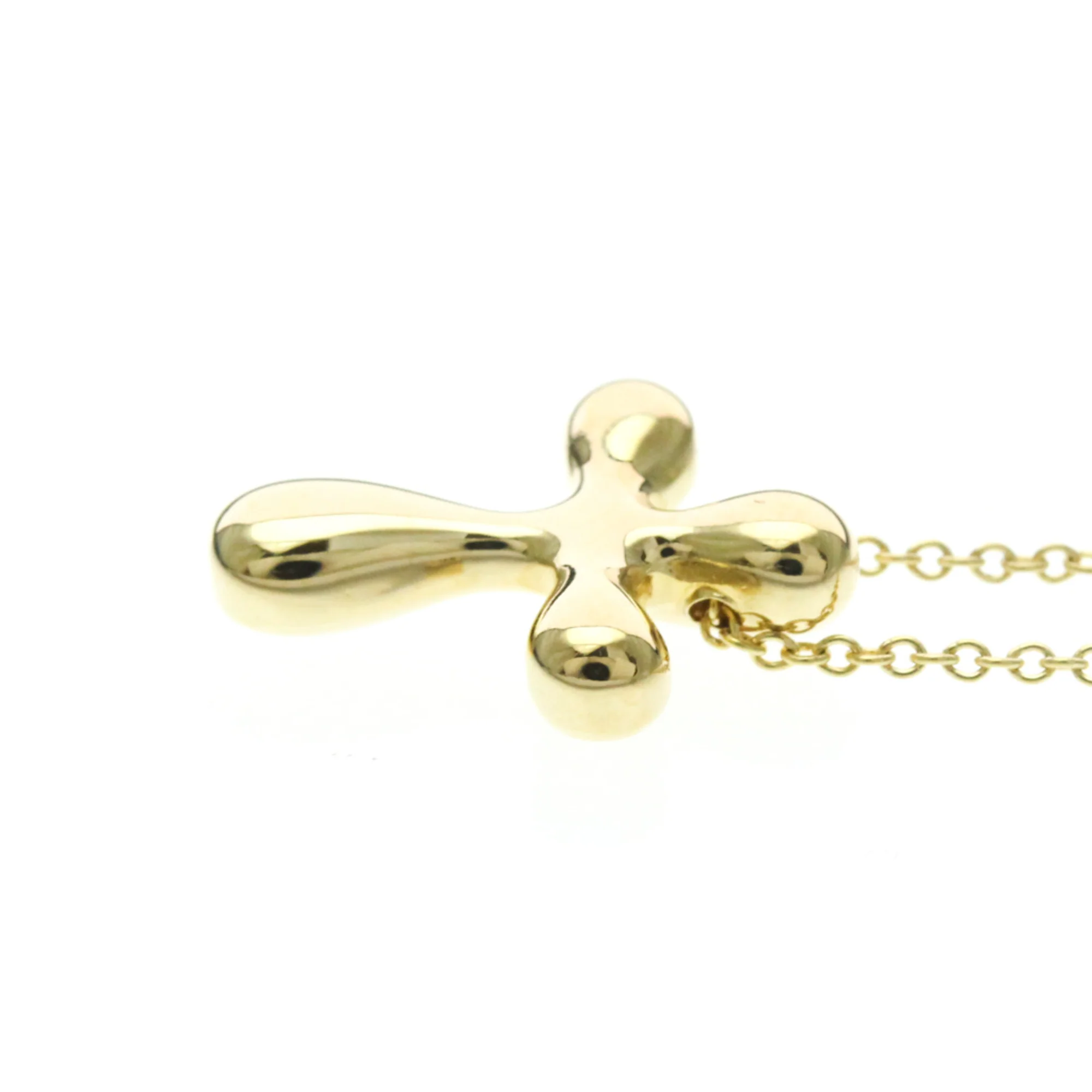 Cross Pendant Necklace 18K Yellow Gold - Image 3
