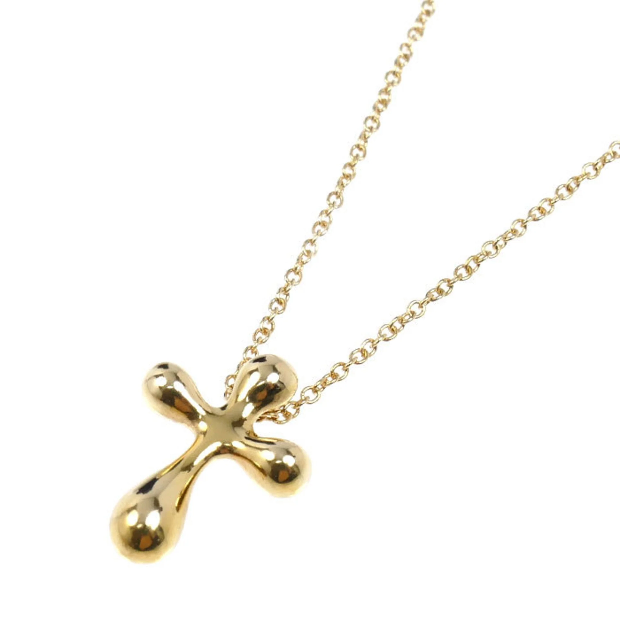 Cross Pendant Necklace 18K Yellow Gold Small
