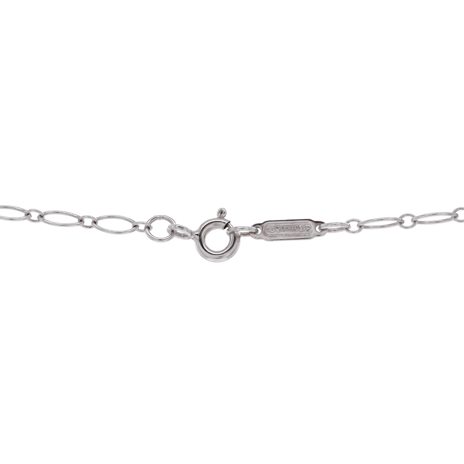 Crown Key Pendant Necklace 18K White Gold with Diamonds - Image 4