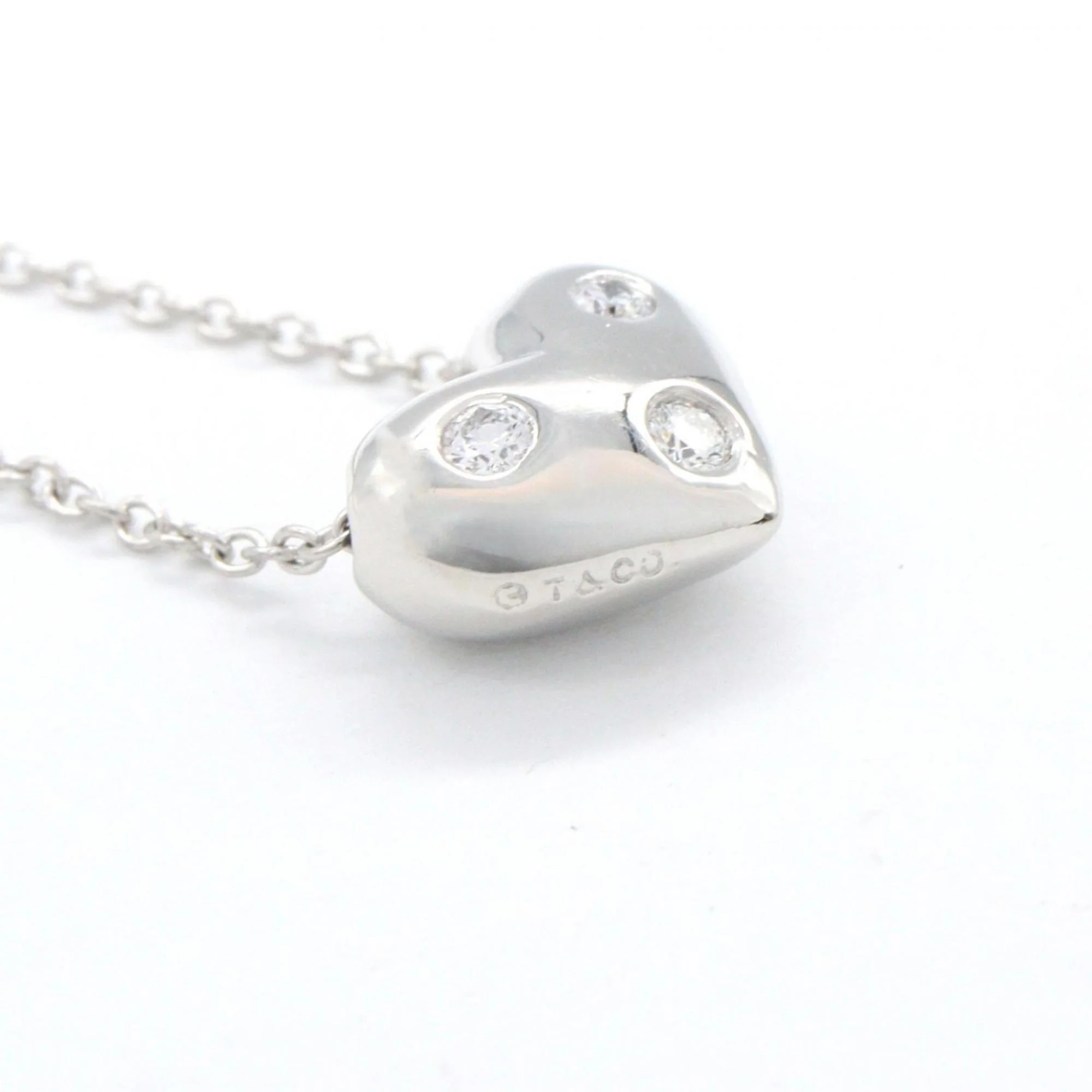 Dots Pendant Necklace 18K White Gold with Diamond - Image 5