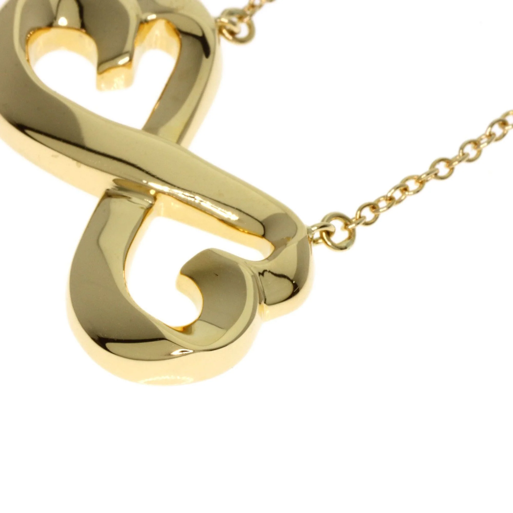 Double Loving Heart Pendant Necklace 18K Yellow Gold - Image 5