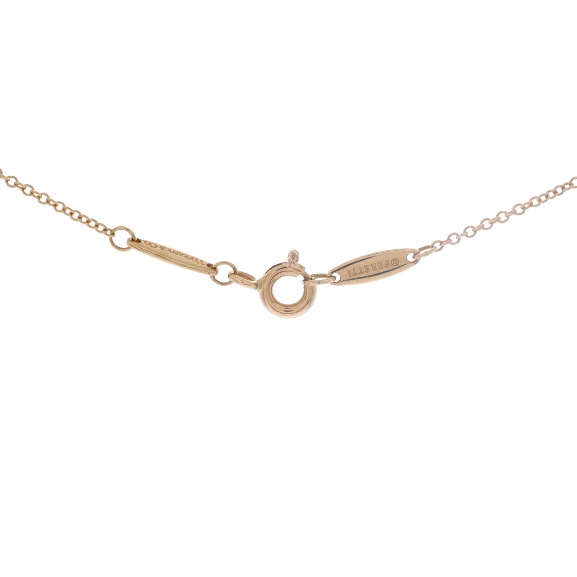 Elsa Peretti Color By The Yard Pendant Necklace 18K Yellow Gold with Ruby .23CT - Image 4