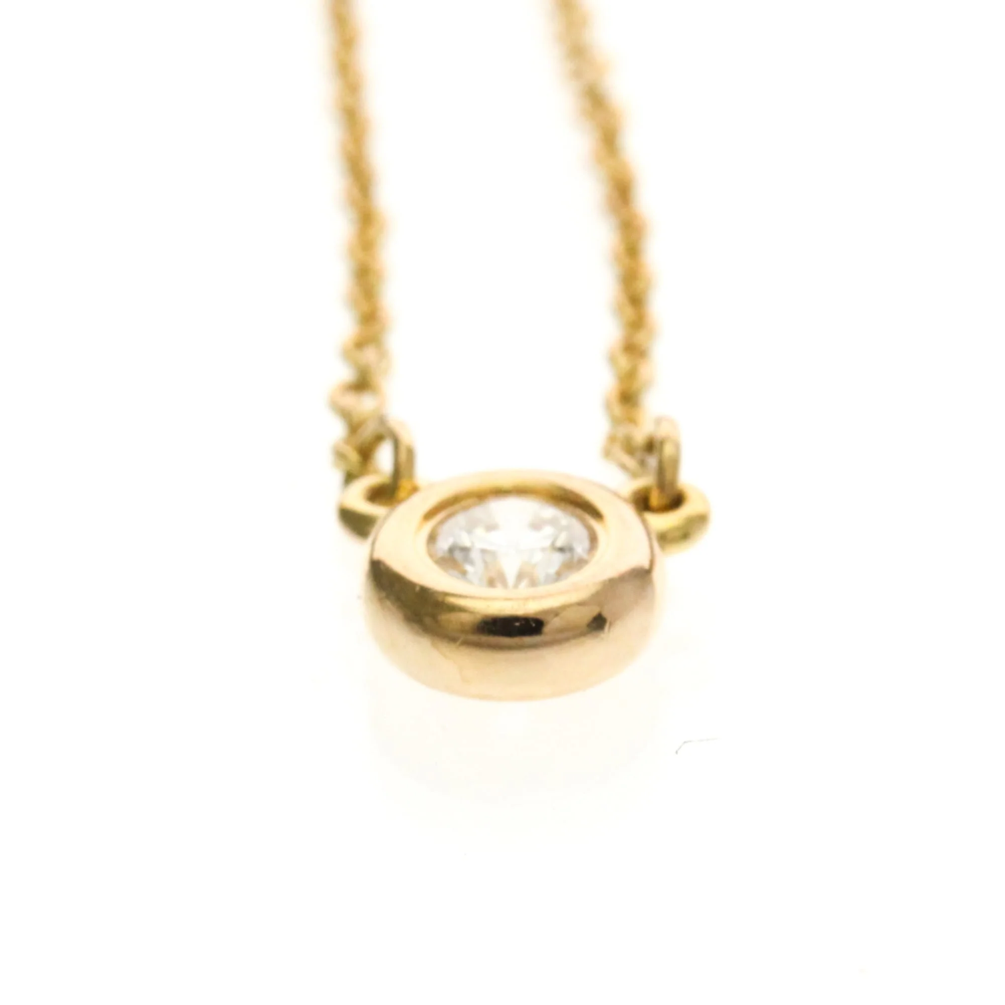 Elsa Peretti Diamonds By The Yard Pendant Necklace 18K Rose Gold and Diamond - Image 4