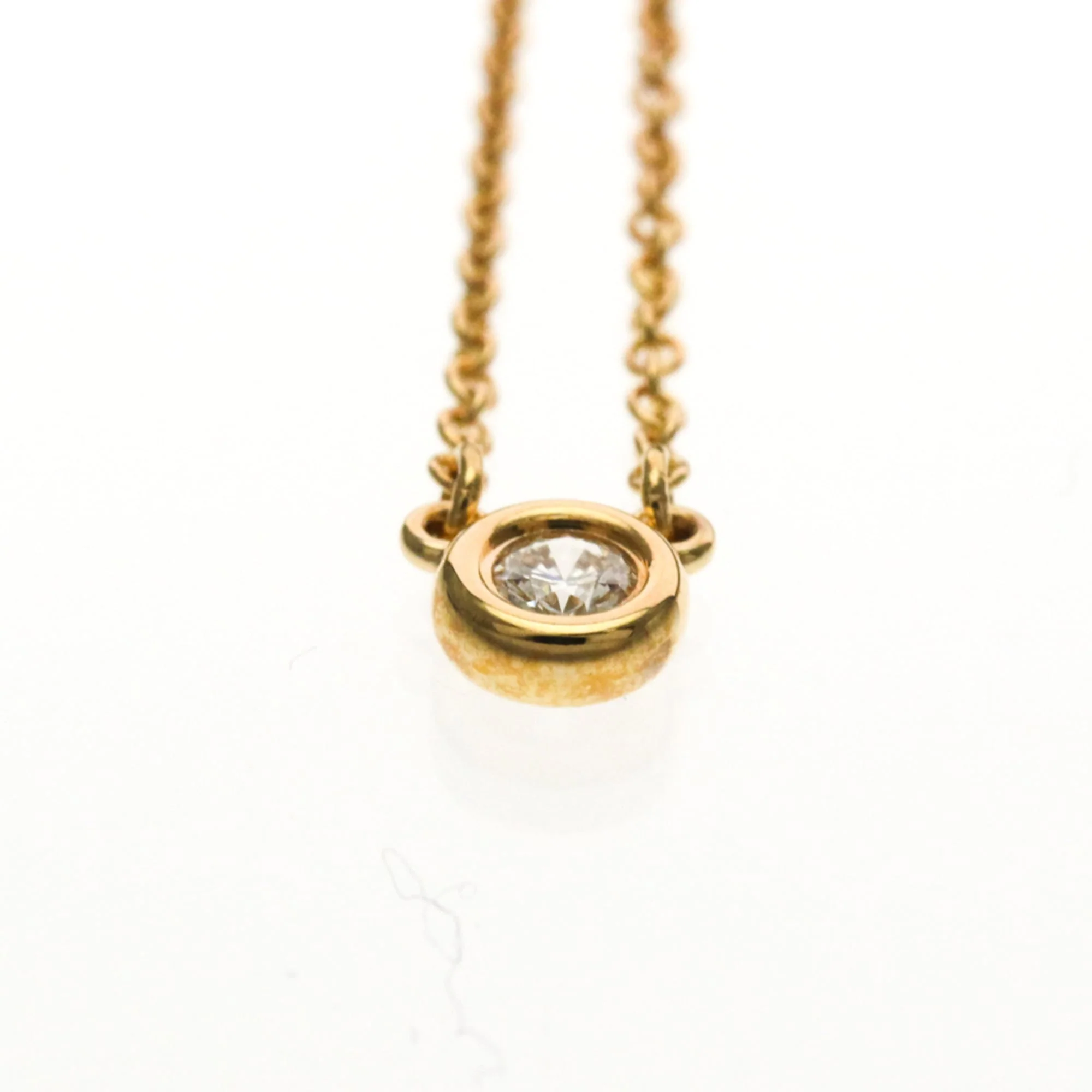 Elsa Peretti Diamonds By The Yard Pendant Necklace 18K Rose Gold and Diamond - Image 4