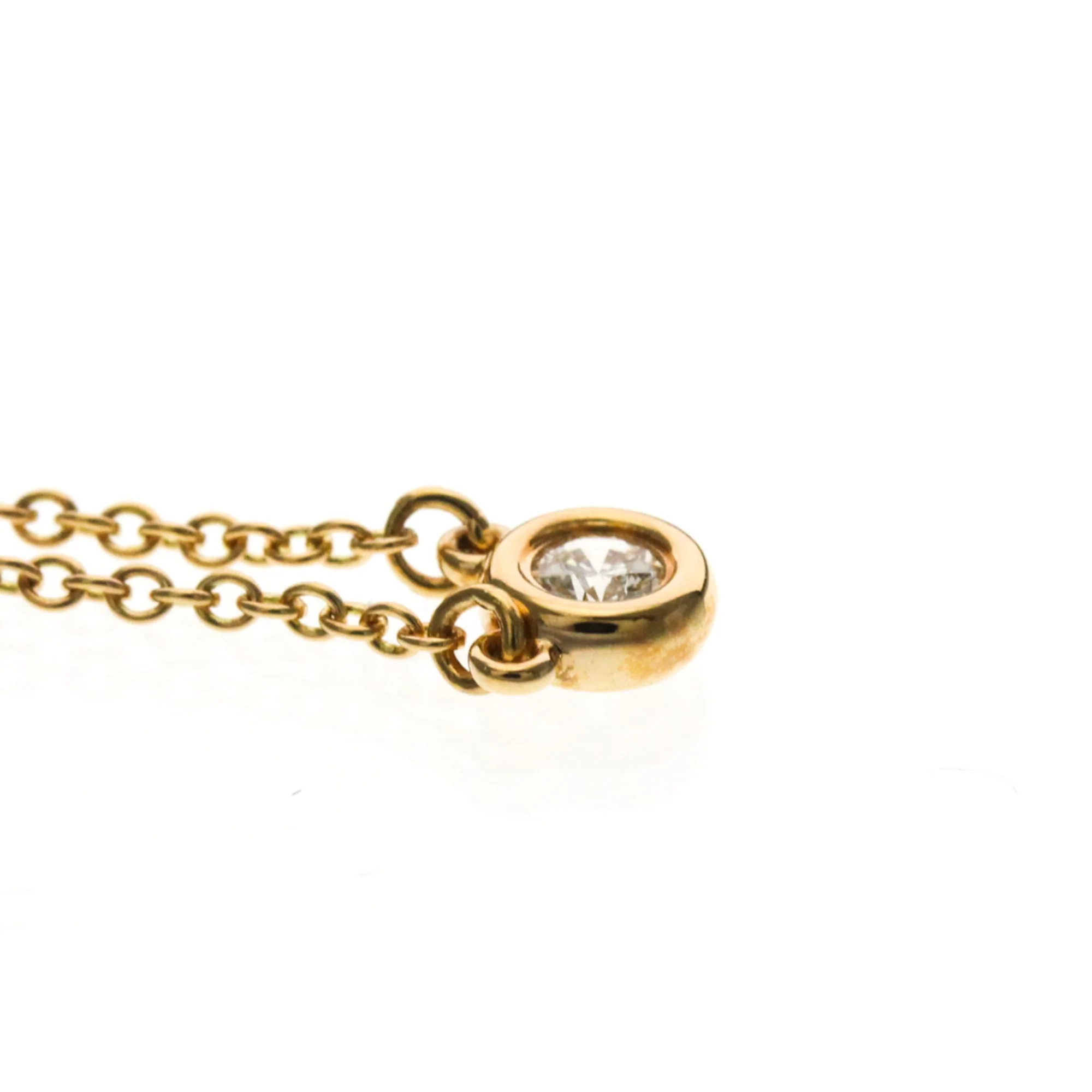 Elsa Peretti Diamonds By The Yard Pendant Necklace 18K Rose Gold and Diamond - Image 5