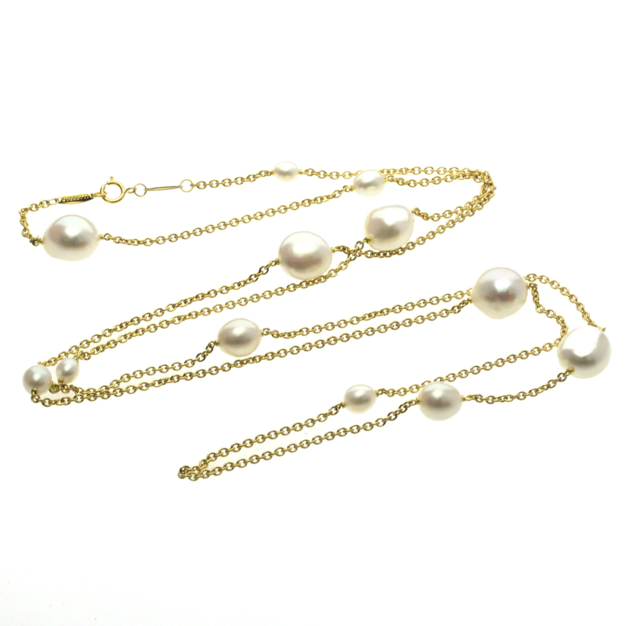 Elsa Peretti Diamonds By The Yard Pendant Necklace 18K Yellow Gold - Image 3