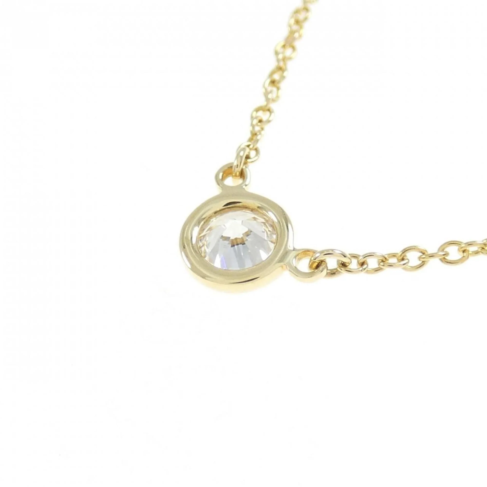 Elsa Peretti Diamonds By The Yard Pendant Necklace 18K Yellow Gold and Diamond 0.20-0.29CT - Image 4