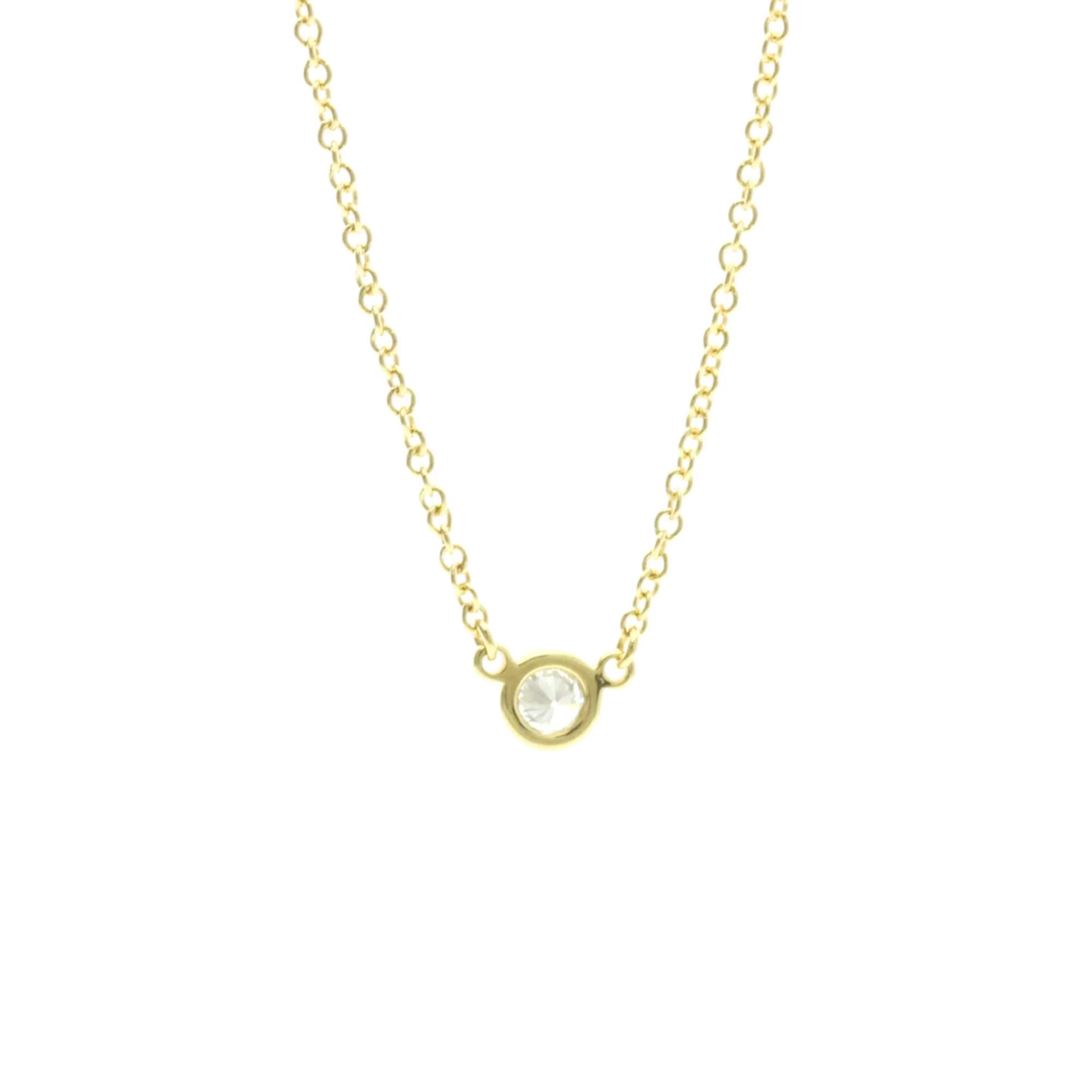 Elsa Peretti Diamonds By The Yard Pendant Necklace 18K Yellow Gold and Diamond - Image 2