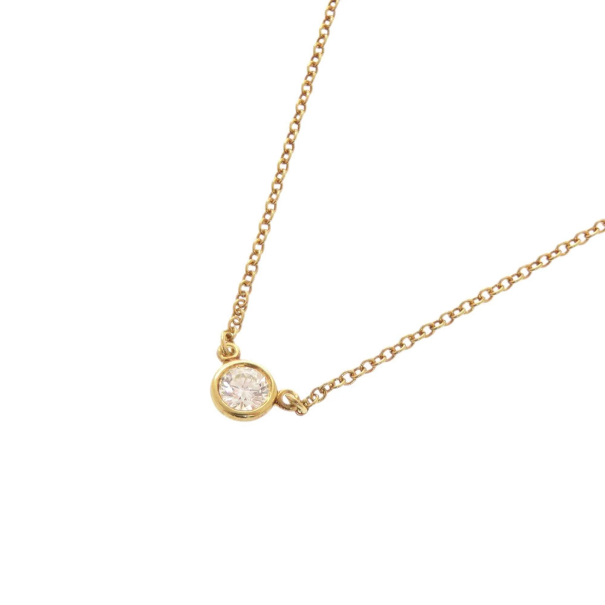 Elsa Peretti Diamonds By The Yard Pendant Necklace 18K Yellow Gold and Diamond