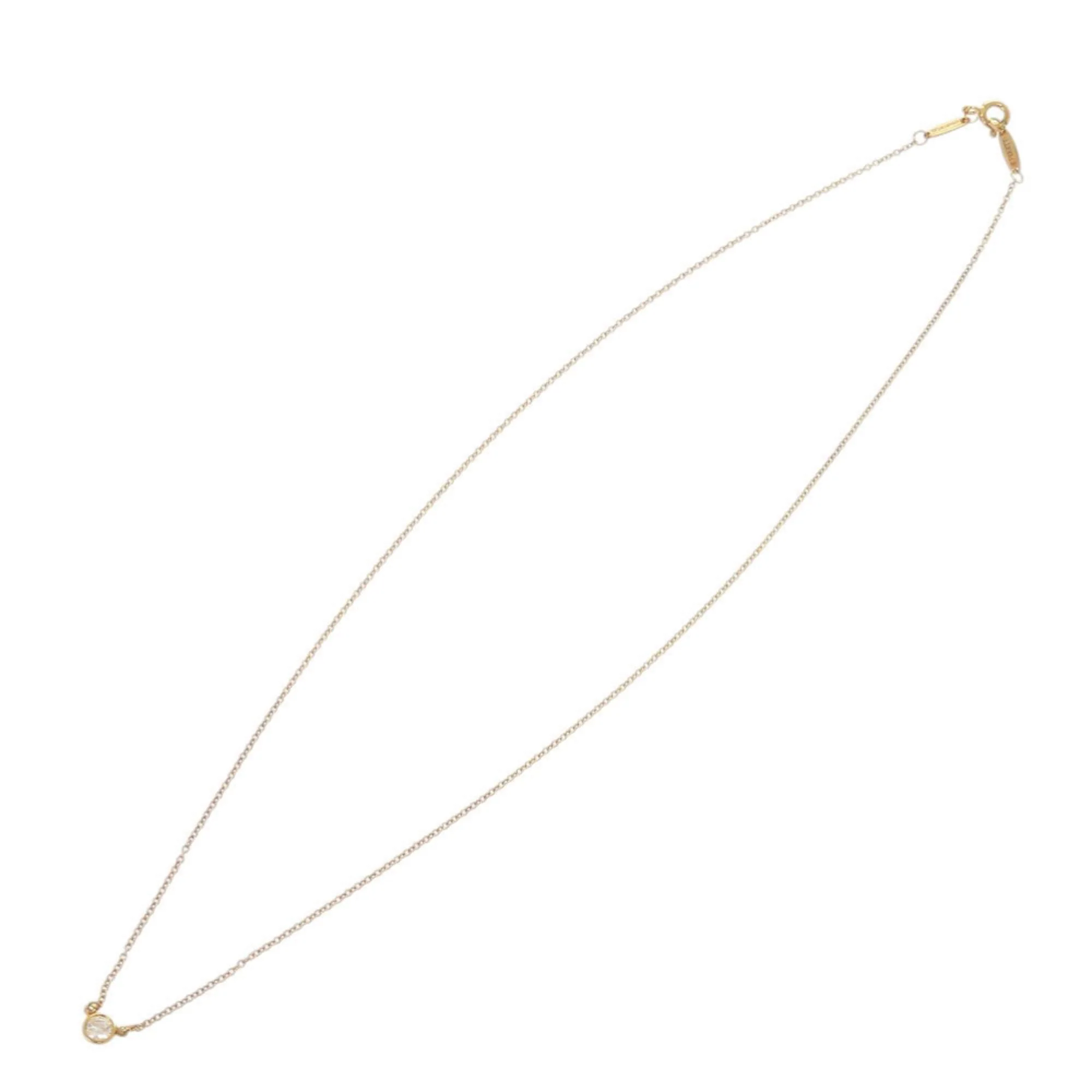 Elsa Peretti Diamonds By The Yard Pendant Necklace 18K Yellow Gold and Diamond - Image 3