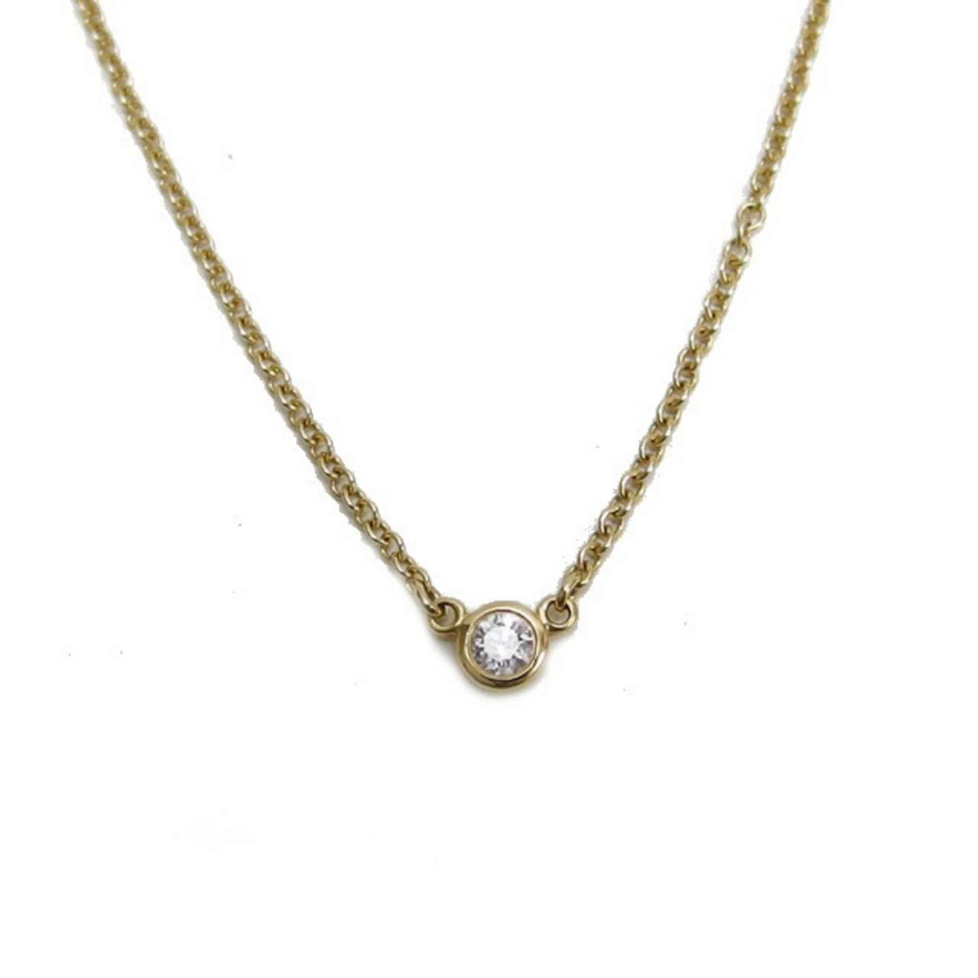 Elsa Peretti Diamonds By The Yard Pendant Necklace 18K Yellow Gold and Diamond