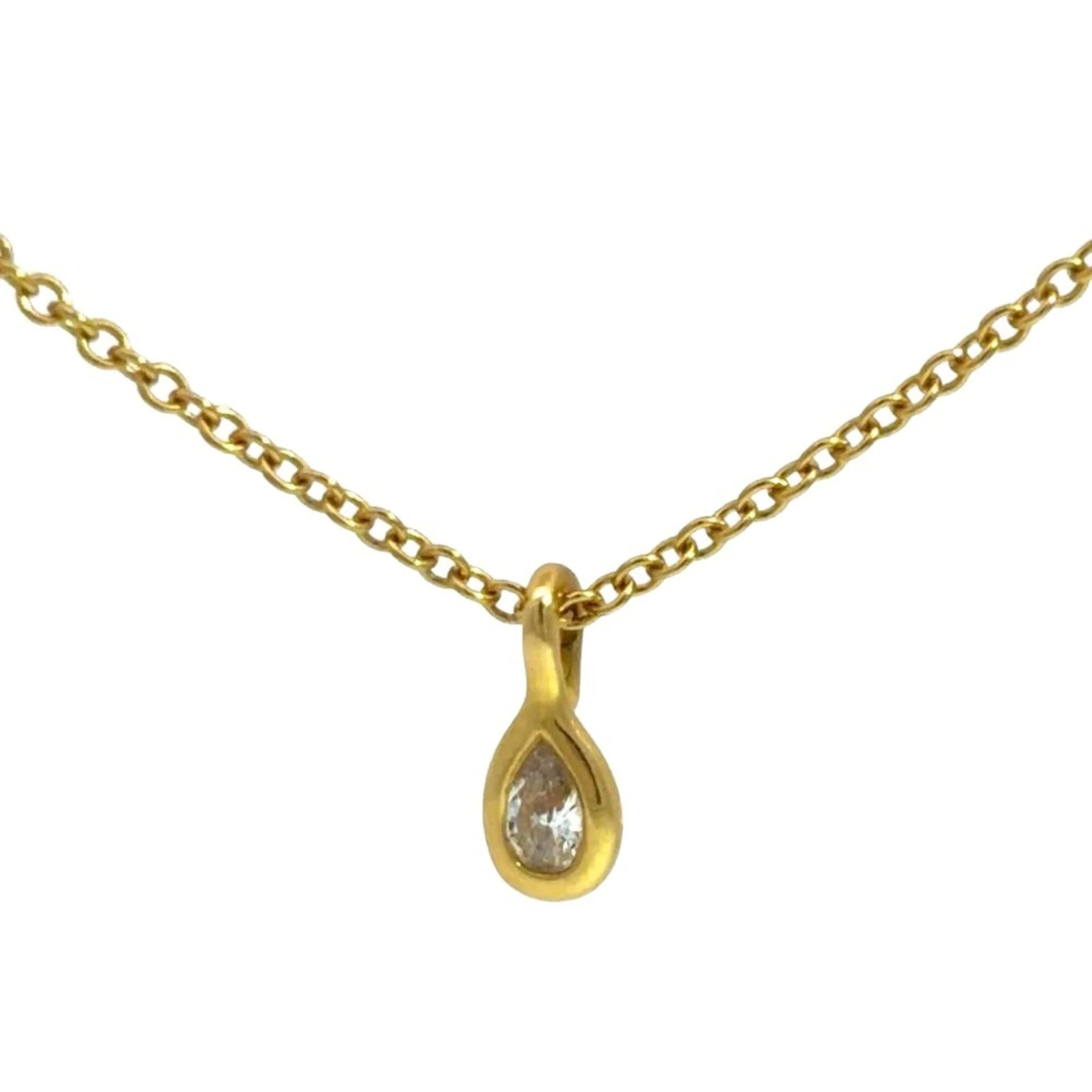 Elsa Peretti Diamonds By The Yard Pendant Necklace 18K Yellow Gold and Diamond
