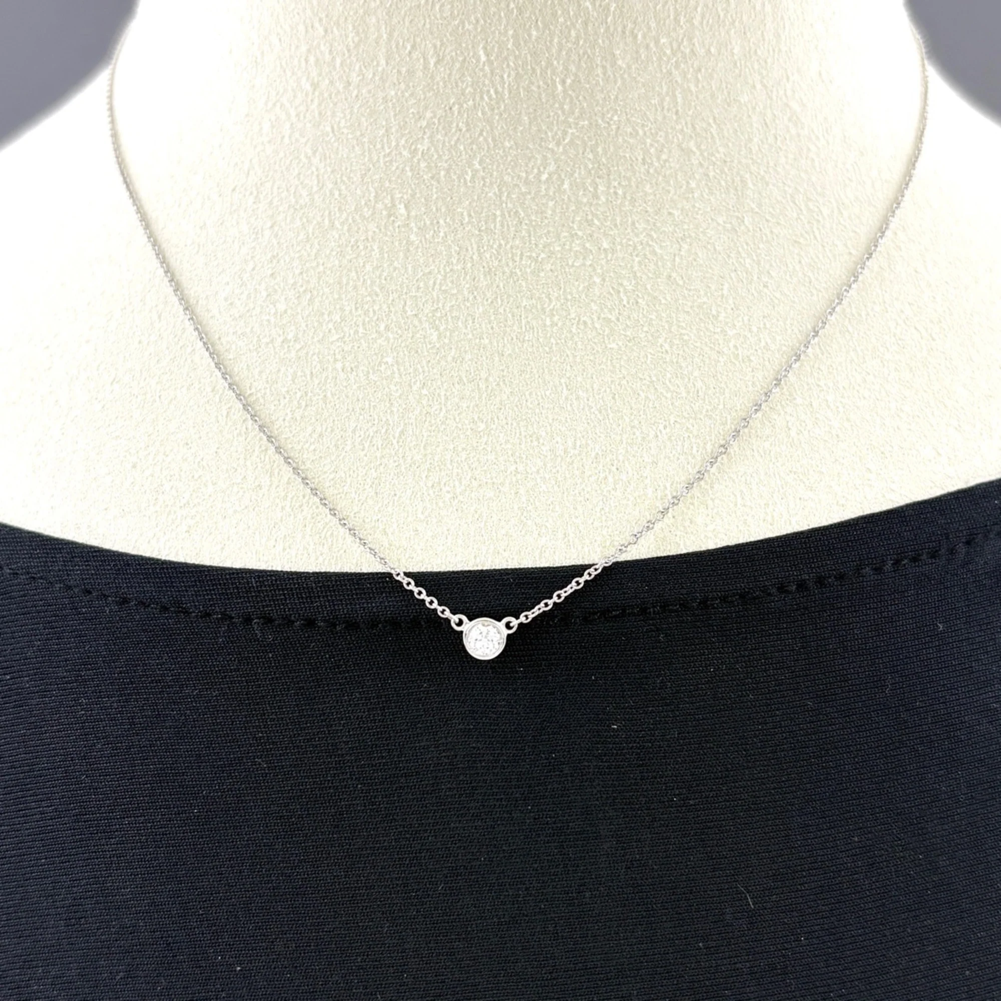 Elsa Peretti Diamonds By The Yard Pendant Necklace Platinum and Diamond - Image 4