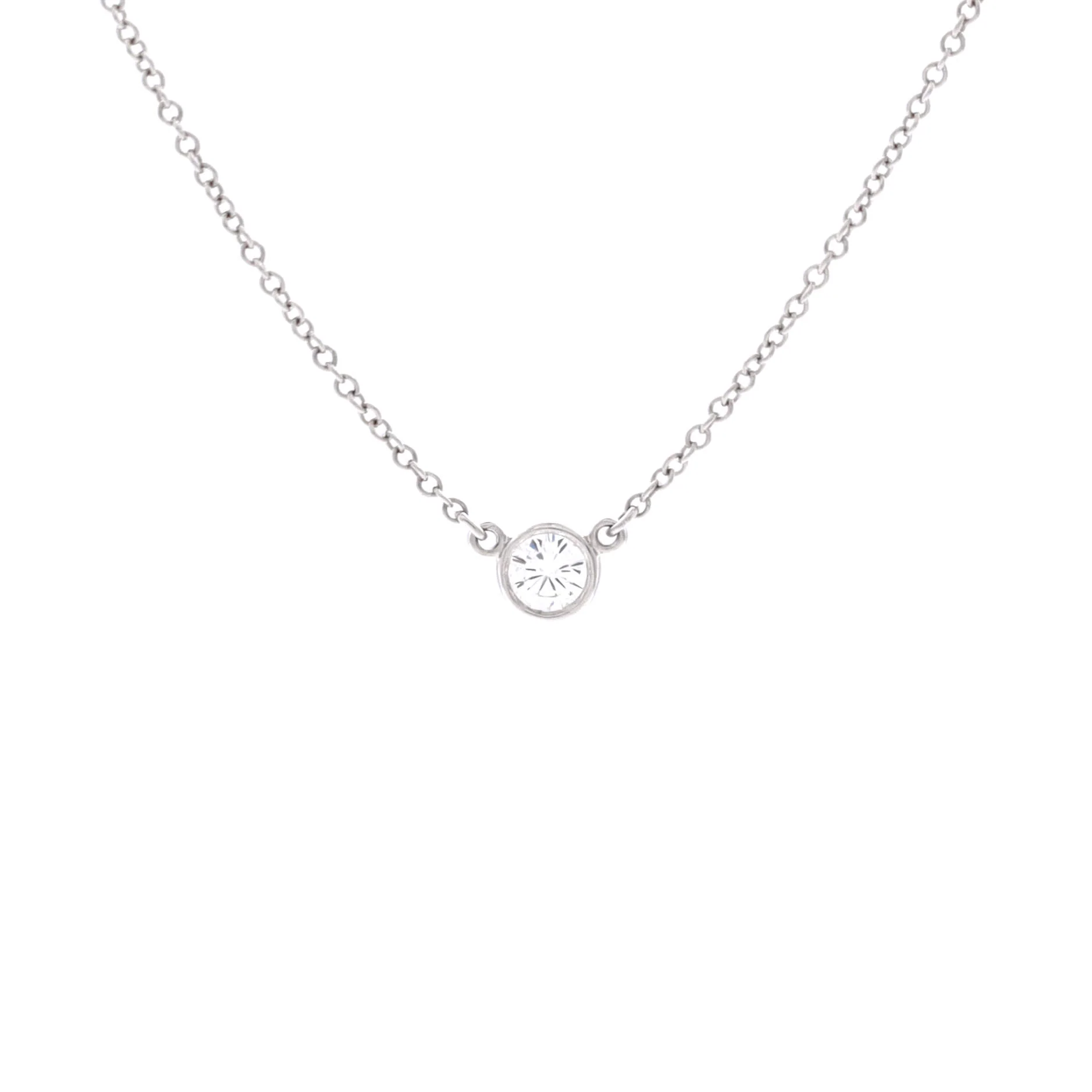 Elsa Peretti Diamonds By The Yard Pendant Necklace Platinum with Diamond 0.20-0.29CT