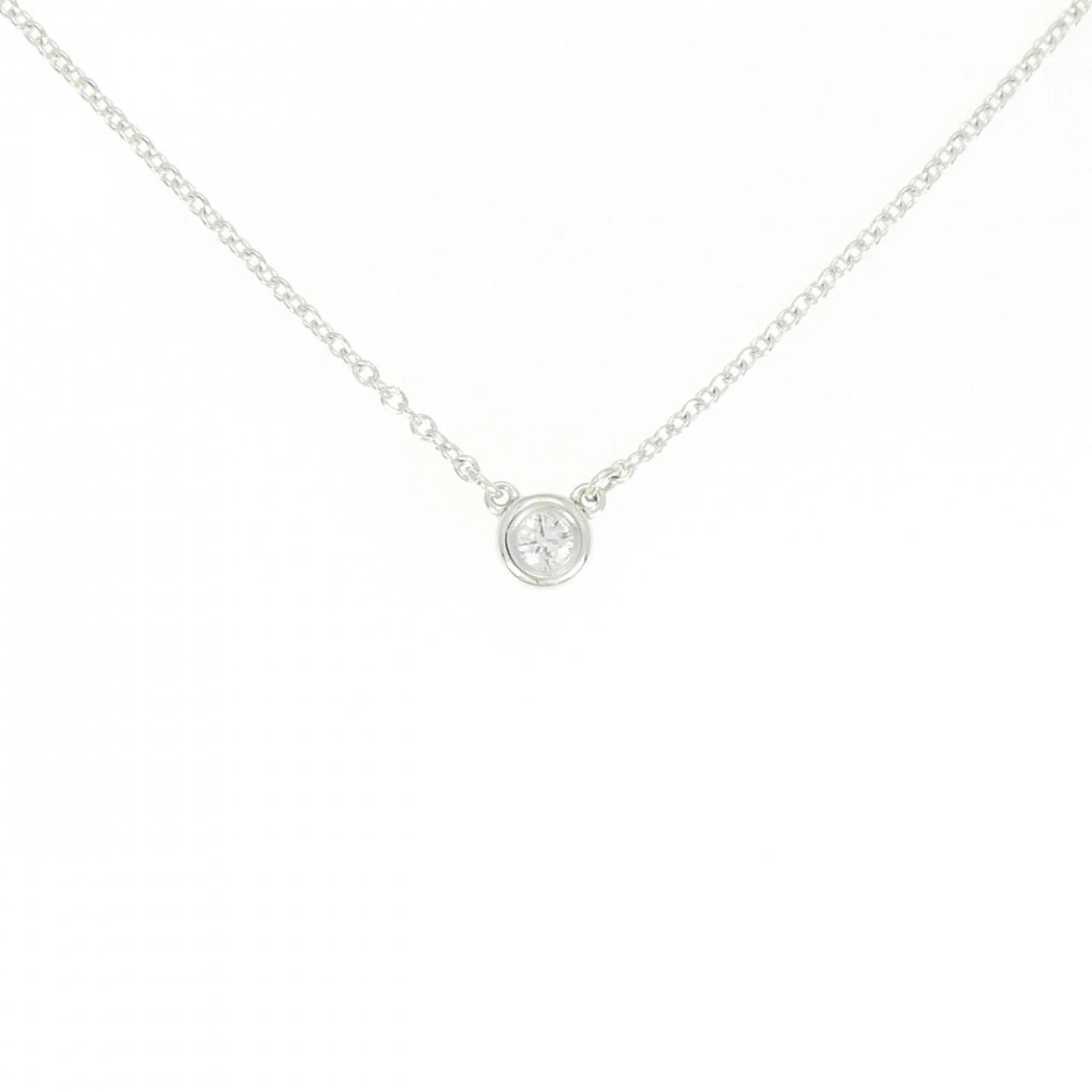 Elsa Peretti Diamonds By The Yard Pendant Necklace Sterling Silver and Diamond