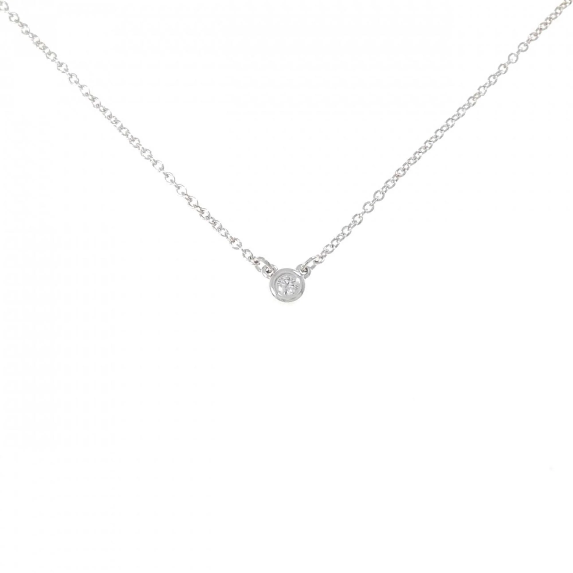 Elsa Peretti Diamonds By The Yard Pendant Necklace Sterling Silver and Diamond