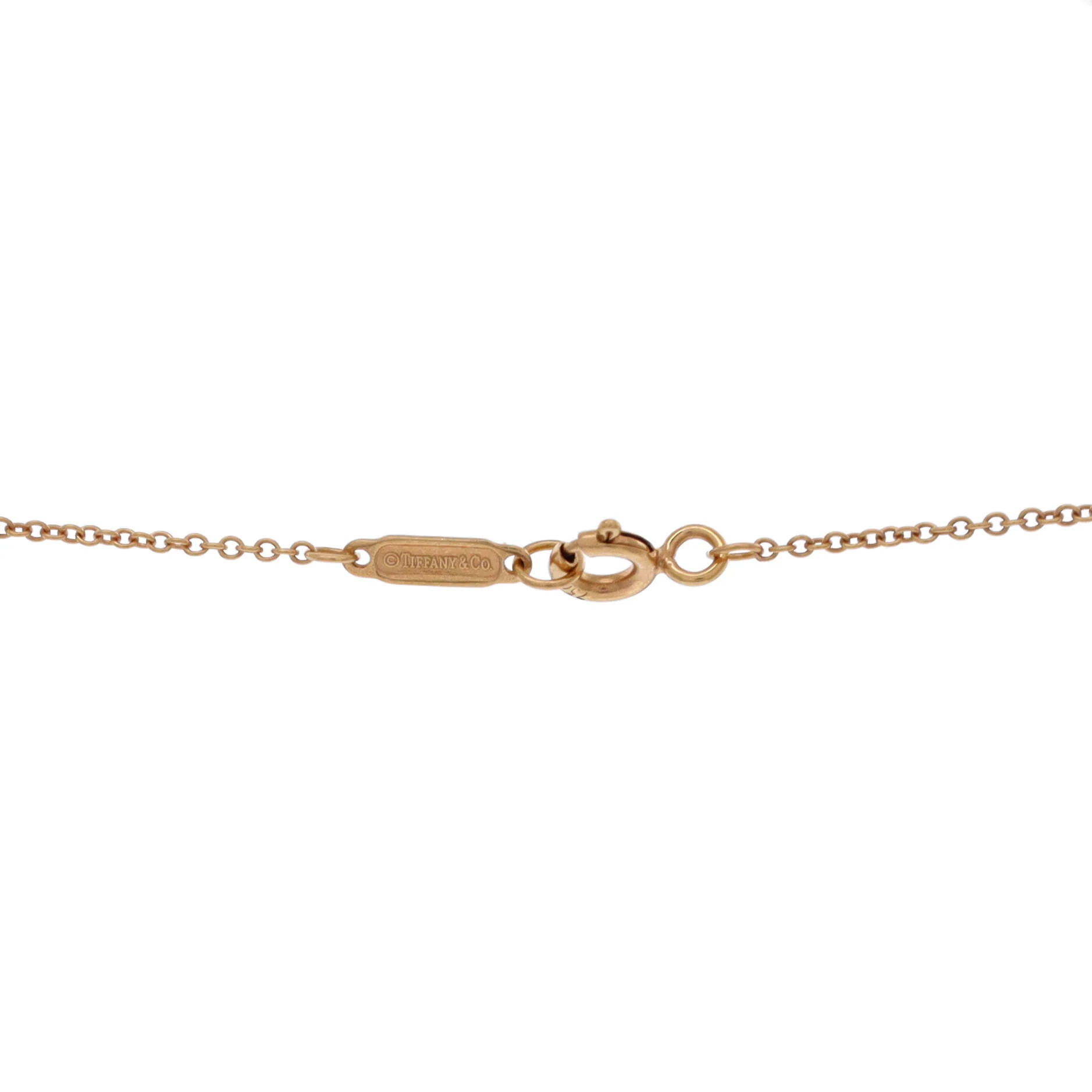 Elsa Peretti Open Heart Pendant Necklace 18K Rose Gold 16mm - Image 3