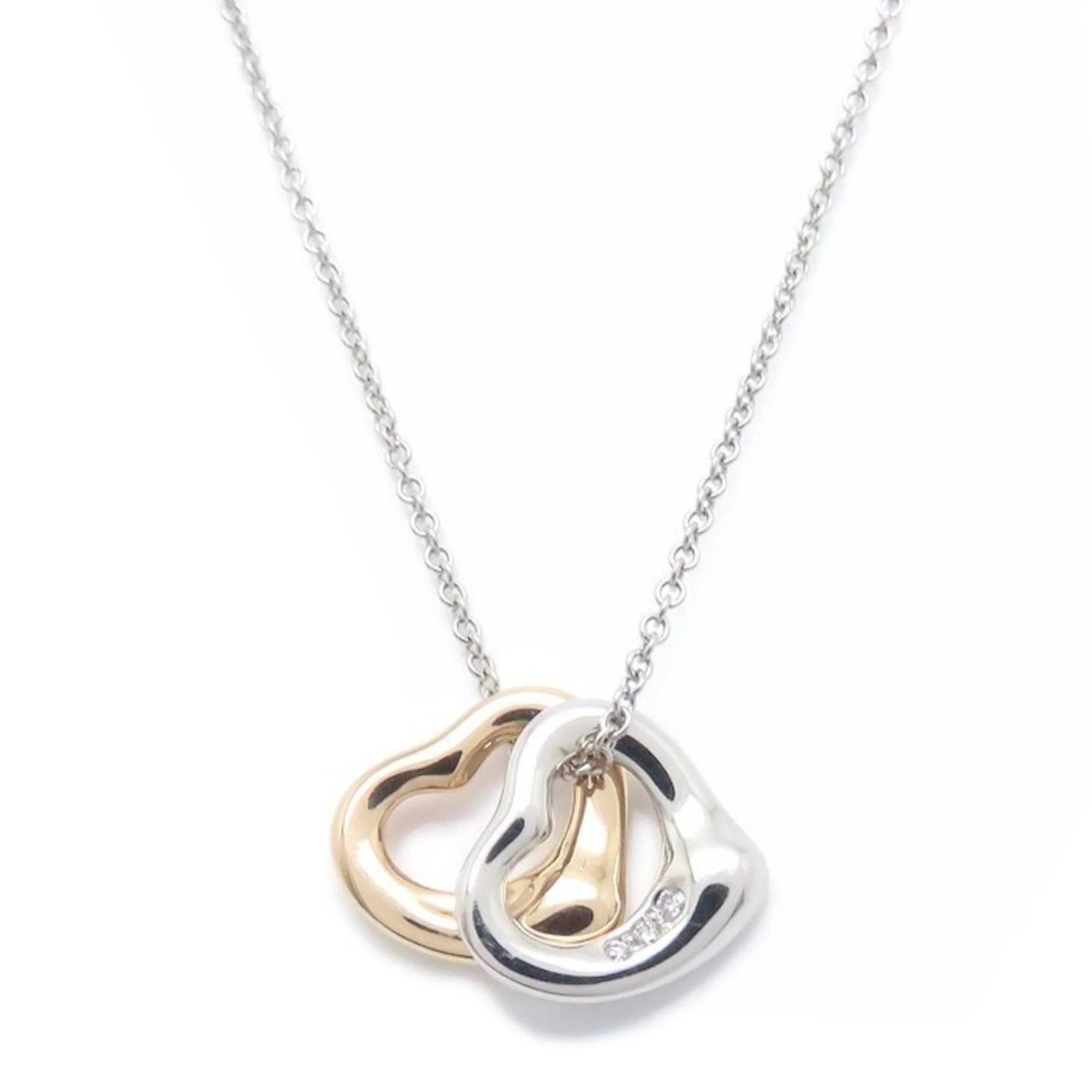 Elsa Peretti Pendant Necklace 18K Rose Gold and Platinum 10mm - Image 2