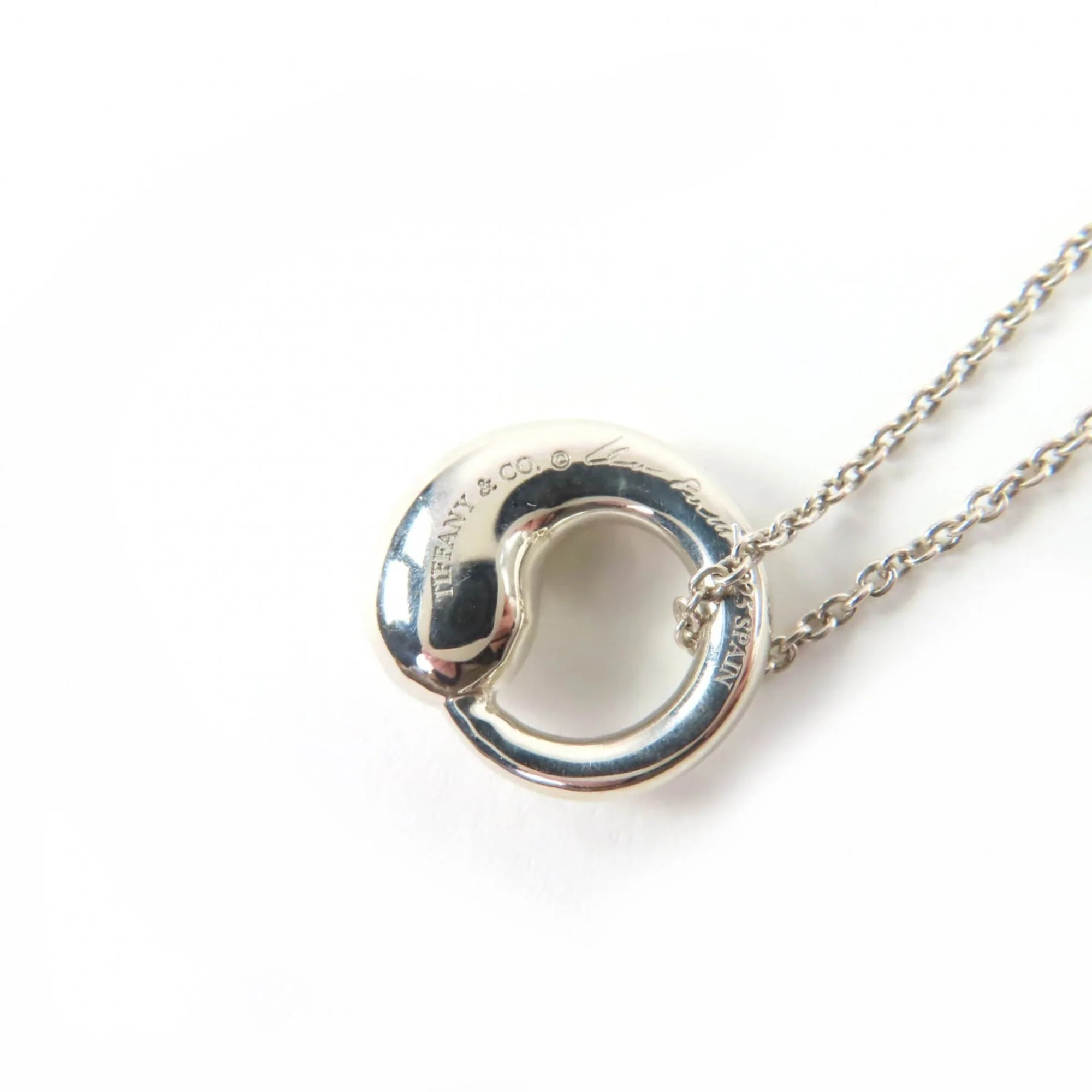 Elsa Peretti Pendant Necklace Sterling Silver 18mm - Image 4