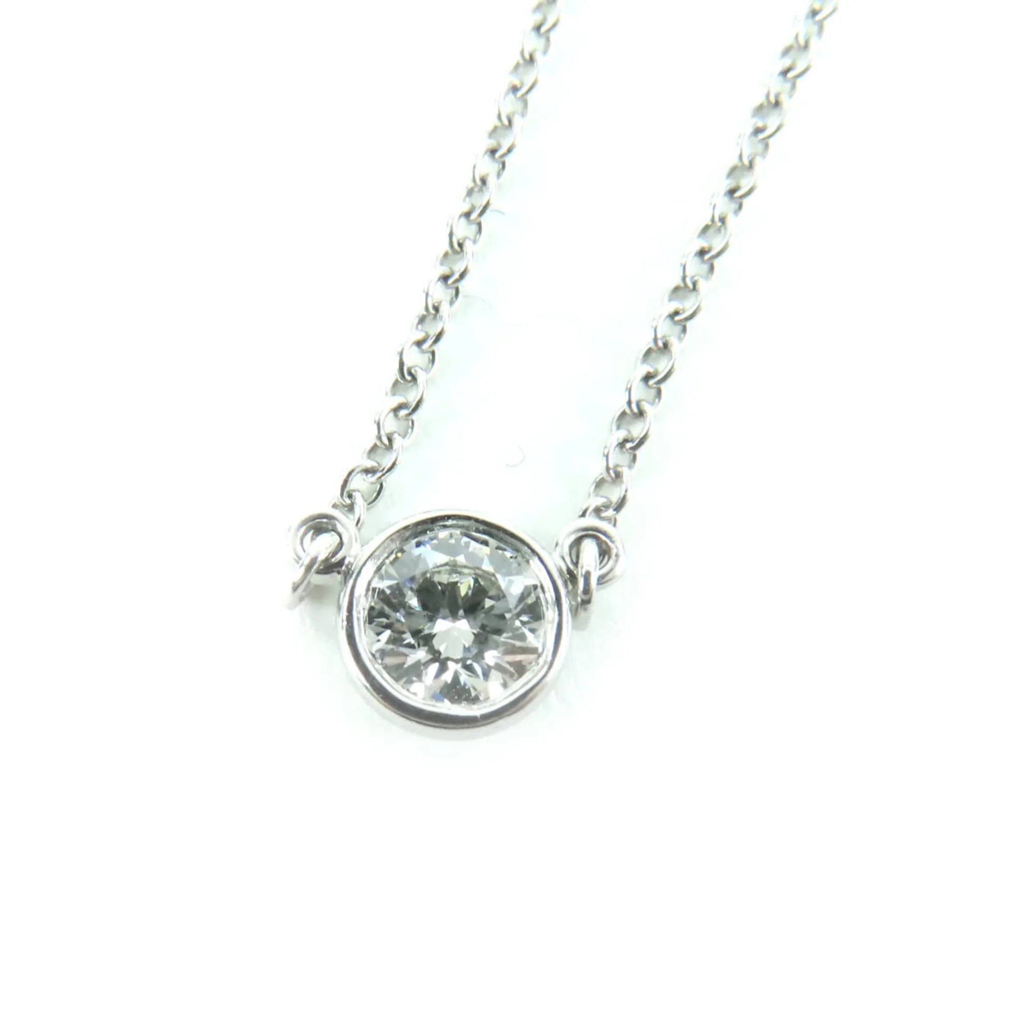 Elsa Peretti Pendant Necklace Sterling Silver and Platinum