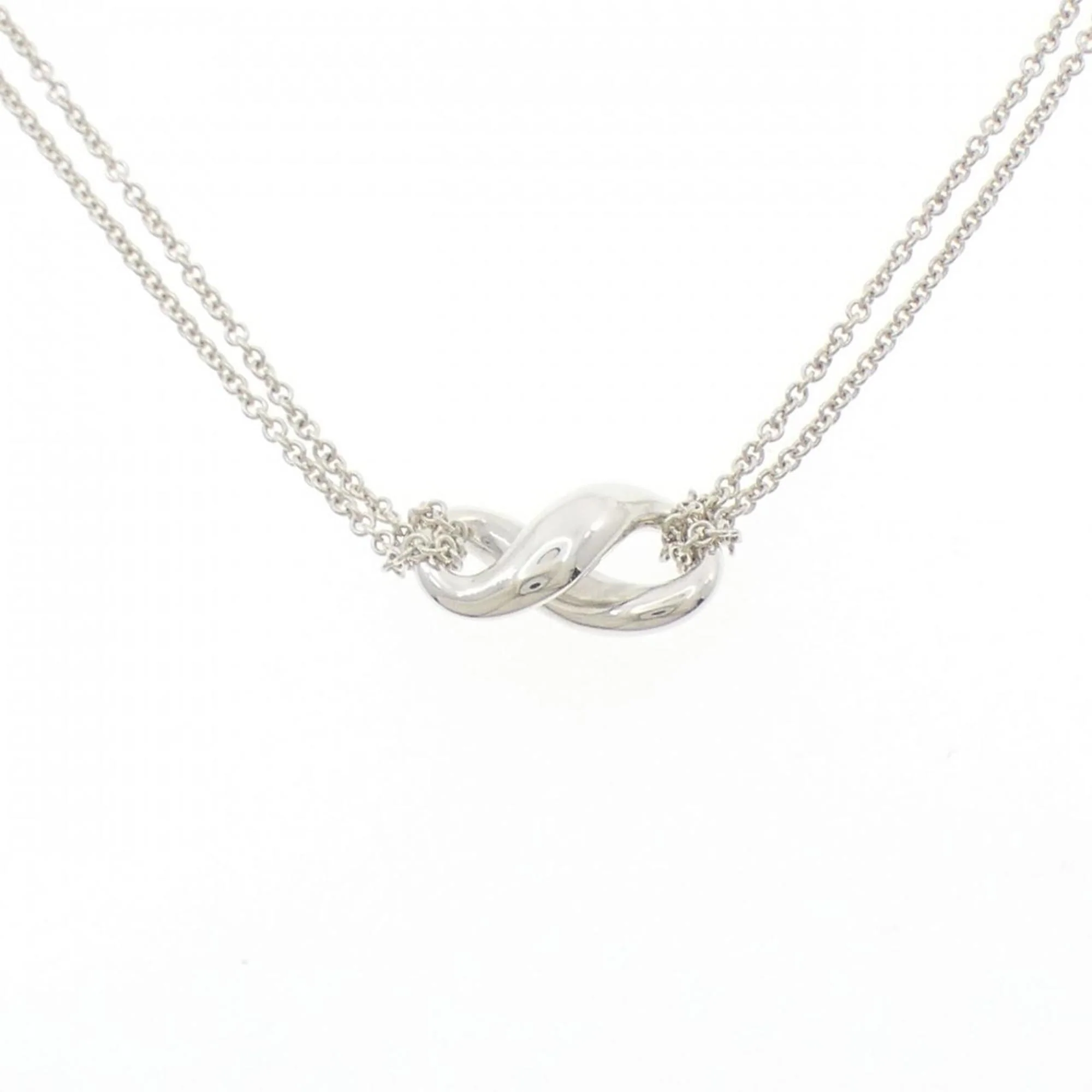 Figure Eight Pendant Necklace Sterling Silver