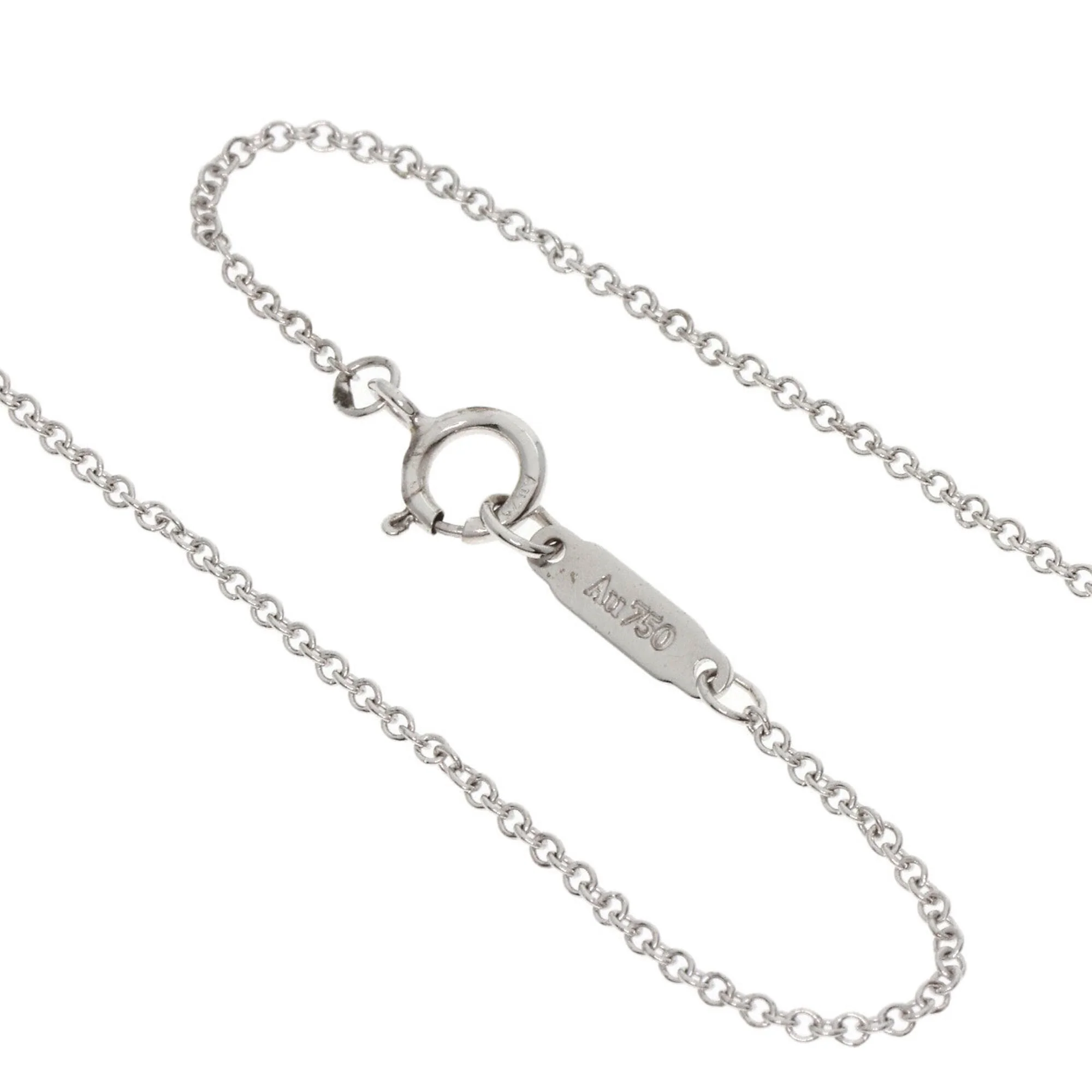 Fleur De Lis Key Pendant Necklace Platinum and 18K White Gold with Diamond - Image 3