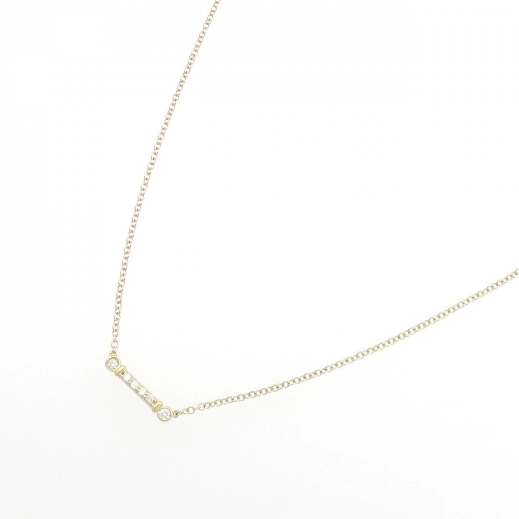 Fleur de Lis Stem Pendant Necklace 18K Yellow Gold - Image 2