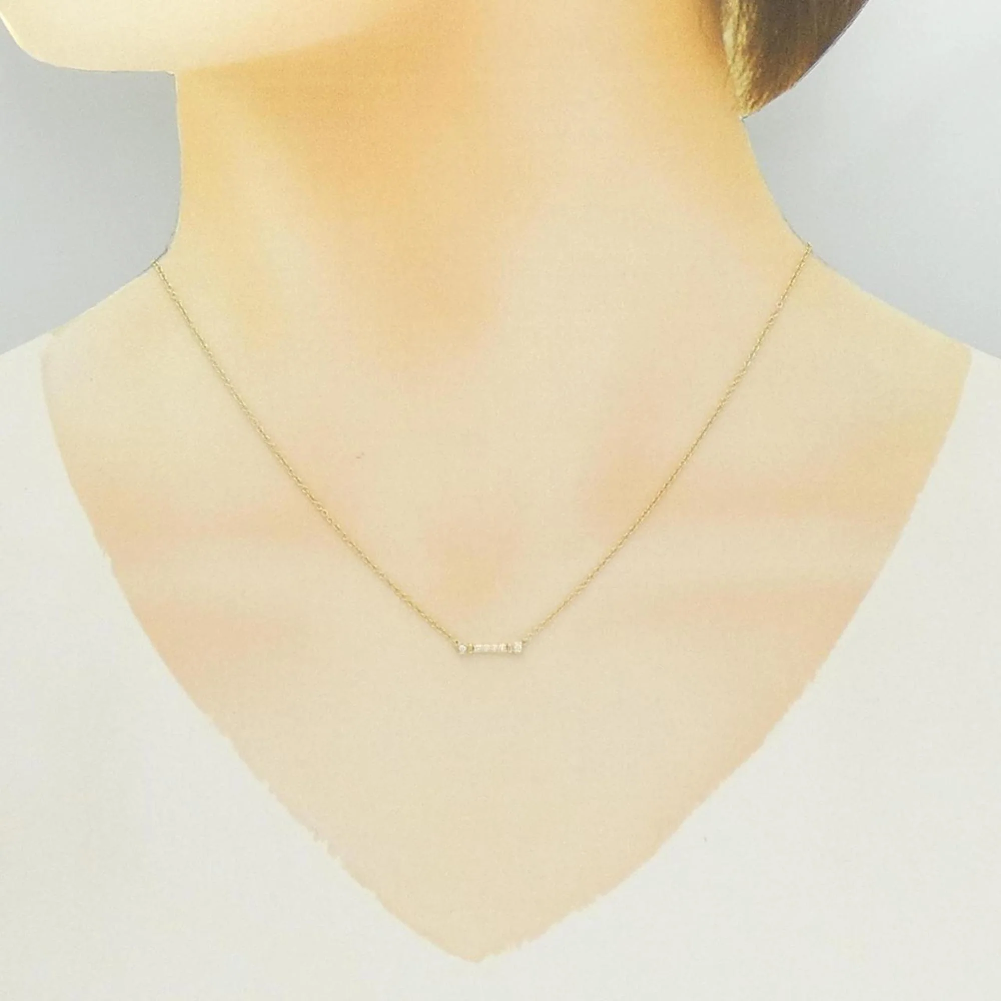 Fleur de Lis Stem Pendant Necklace 18K Yellow Gold - Image 6