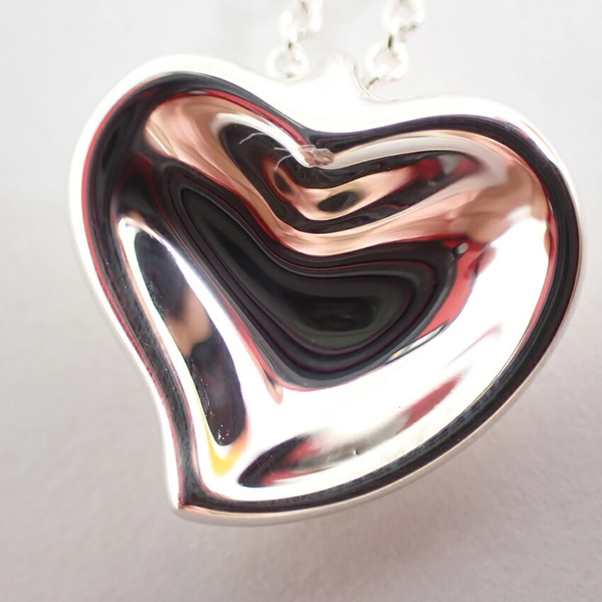 Full Heart Pendant Necklace Sterling Silver - Image 6