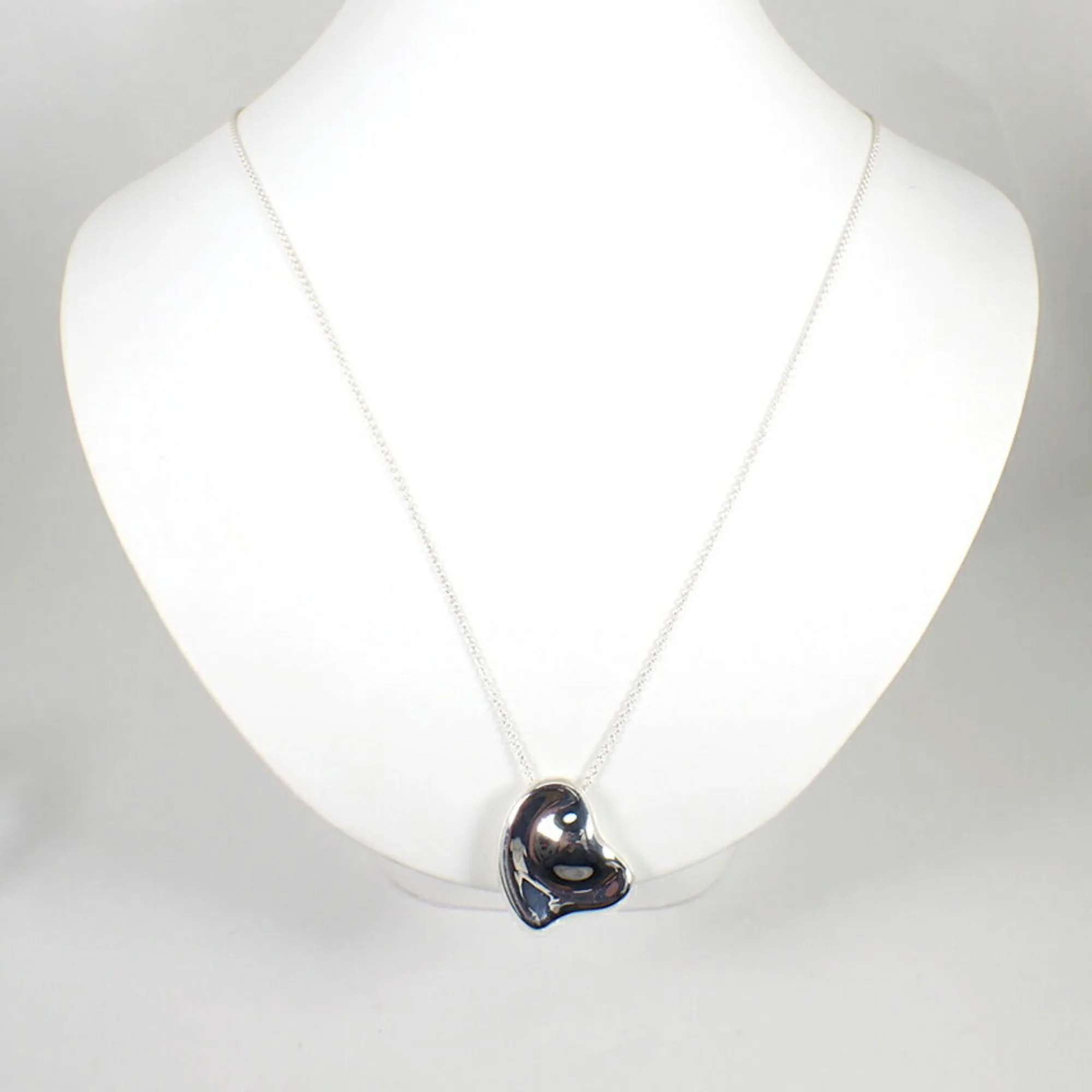 Full Heart Pendant Necklace Sterling Silver - Image 3