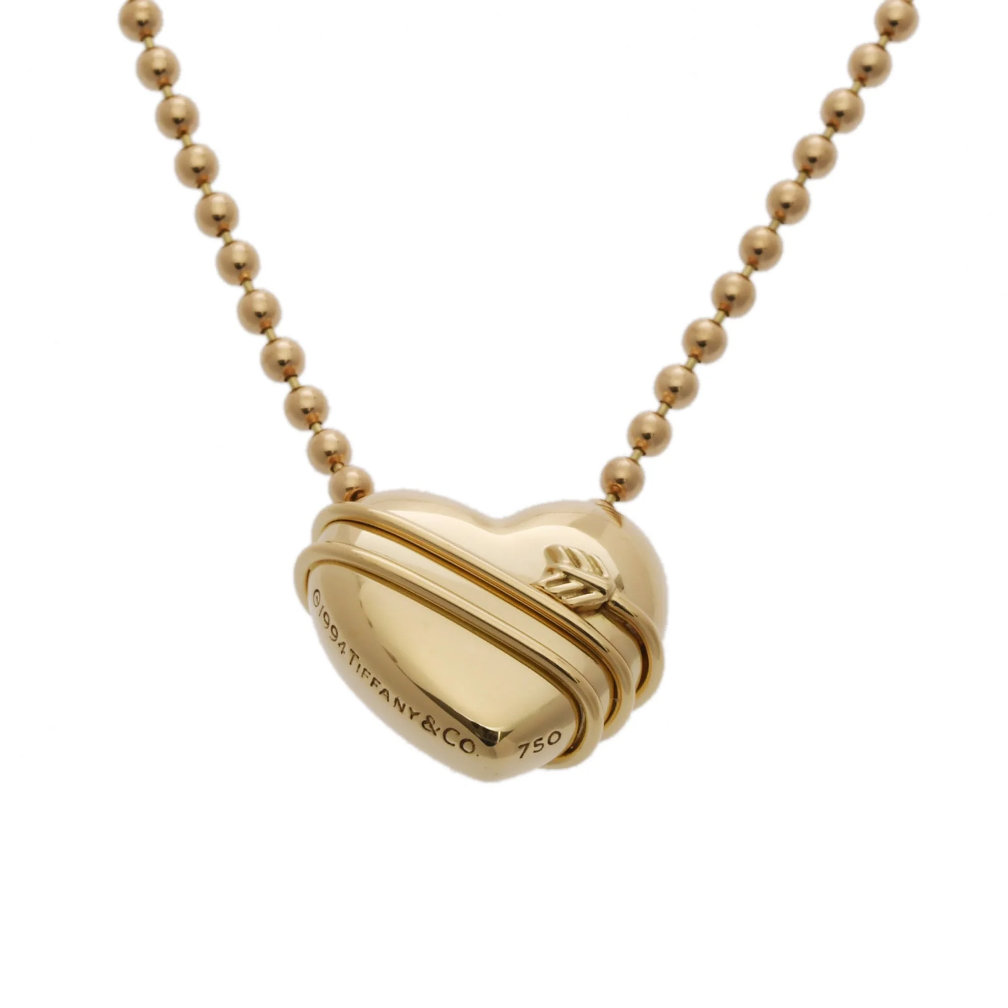 Heart And Arrow Pendant Necklace 18K Yellow Gold - Image 3