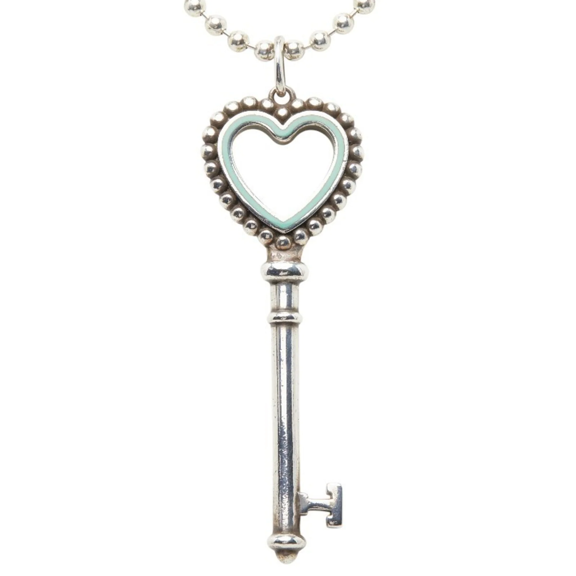 Heart Key Pendant Necklace Sterling Silver - Image 3