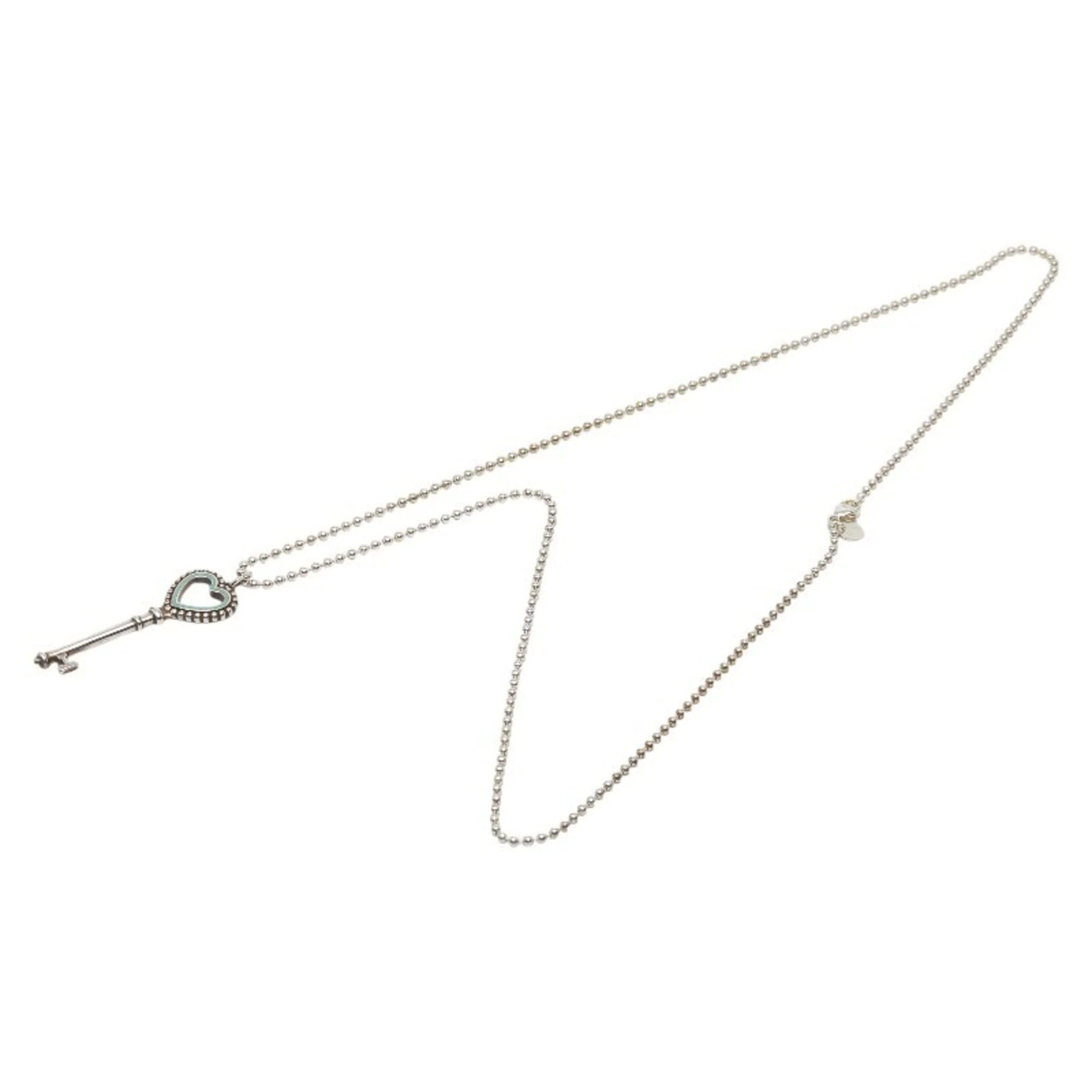 Heart Key Pendant Necklace Sterling Silver - Image 5