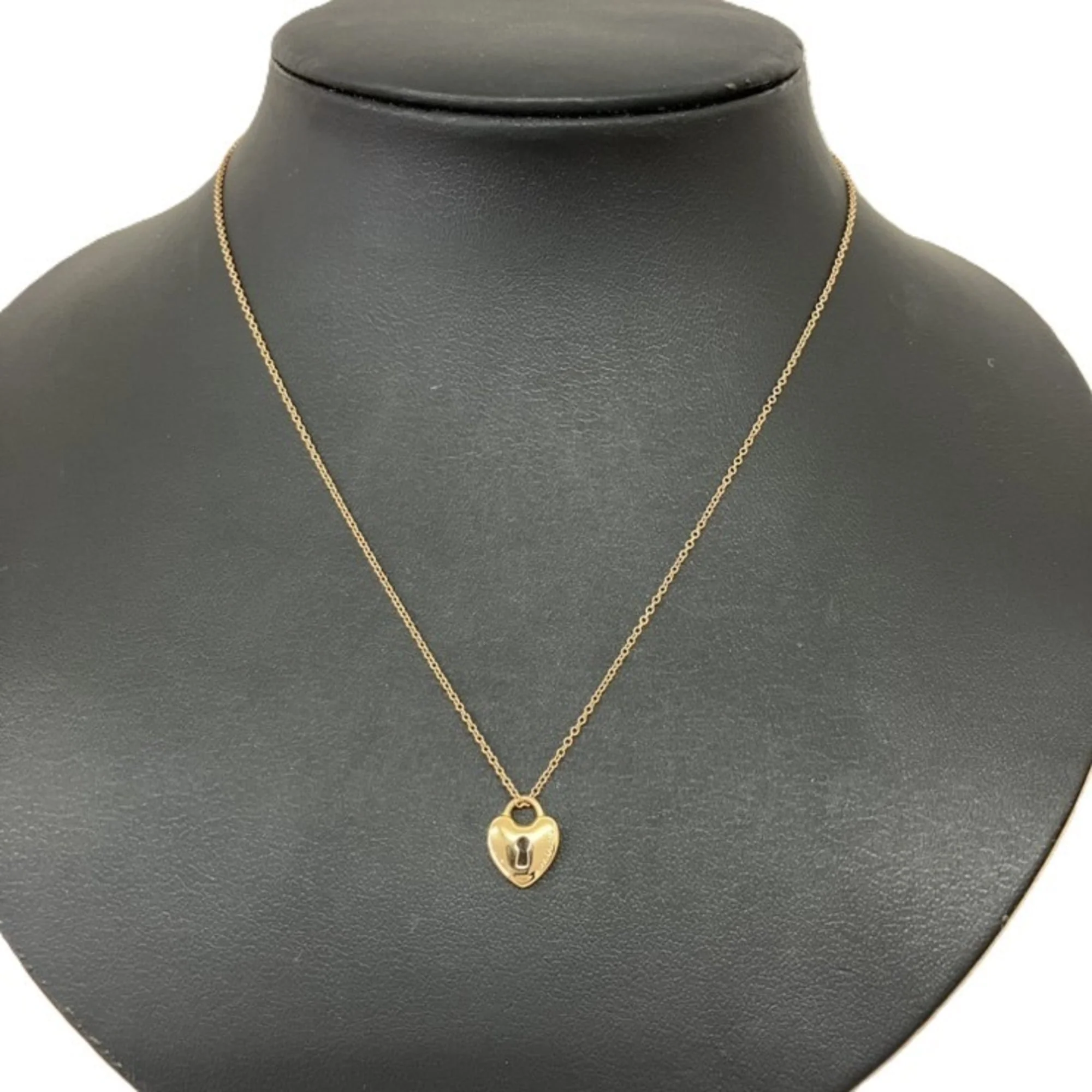 Heart Lock Pendant Necklace 18K Gold - Image 4