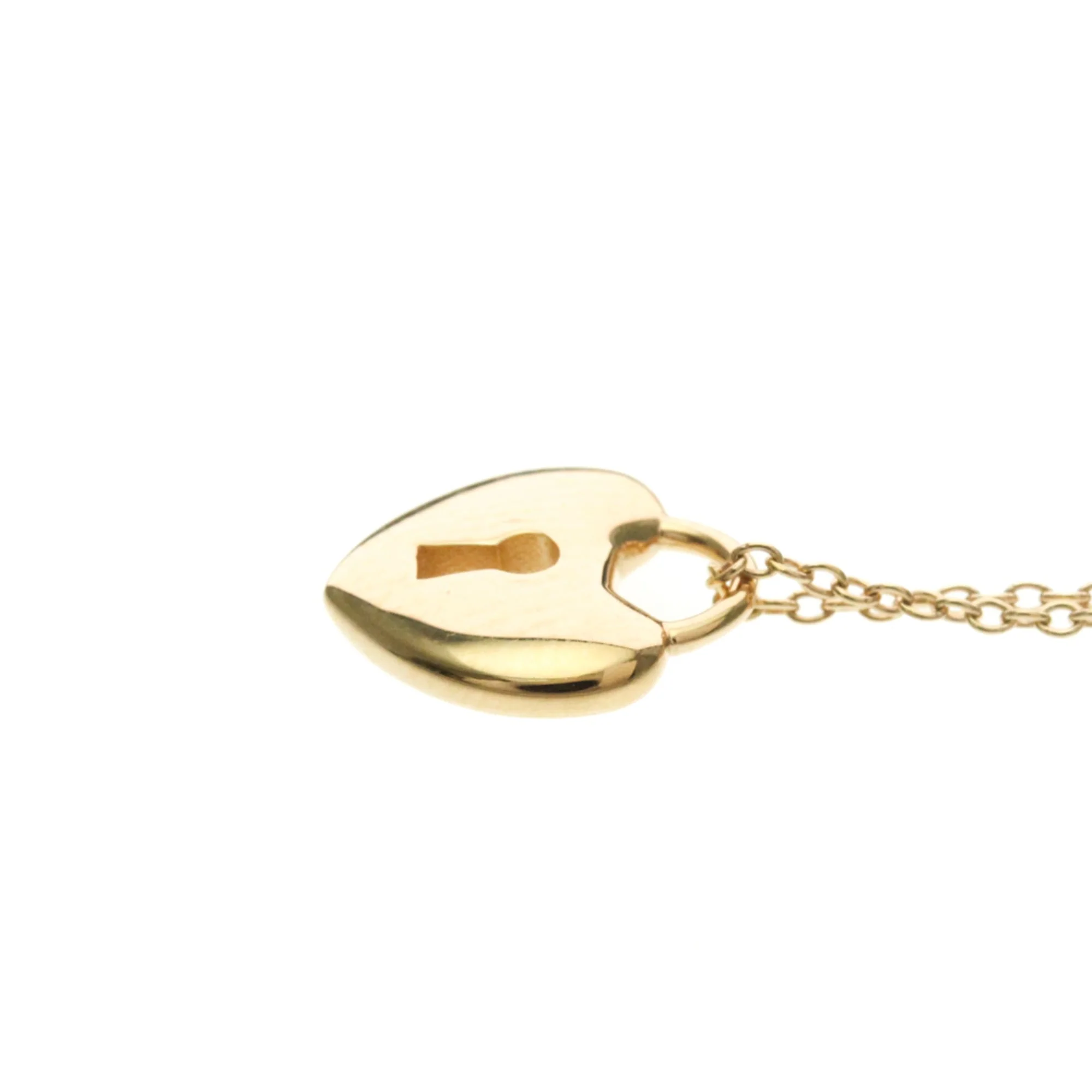 Heart Lock Pendant Necklace 18K Rose Gold - Image 3