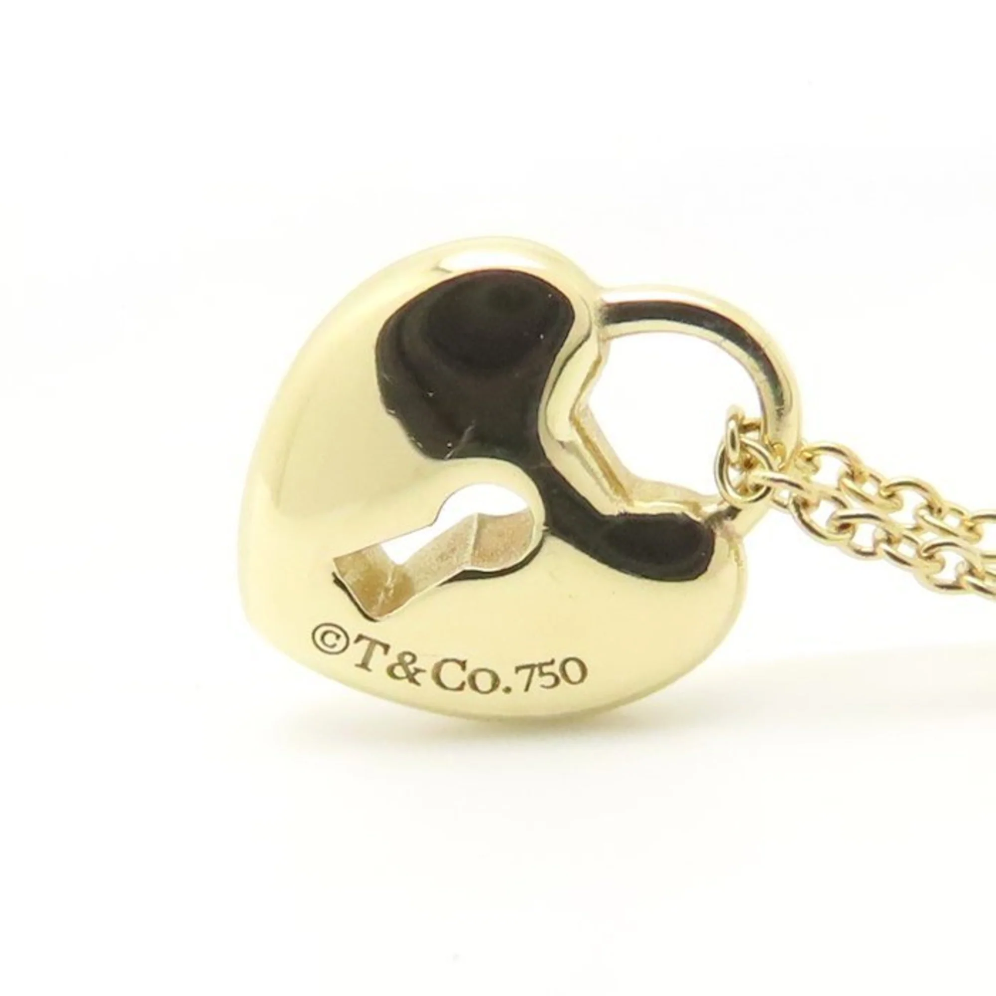 Heart Lock Pendant Necklace 18K Yellow Gold - Image 5
