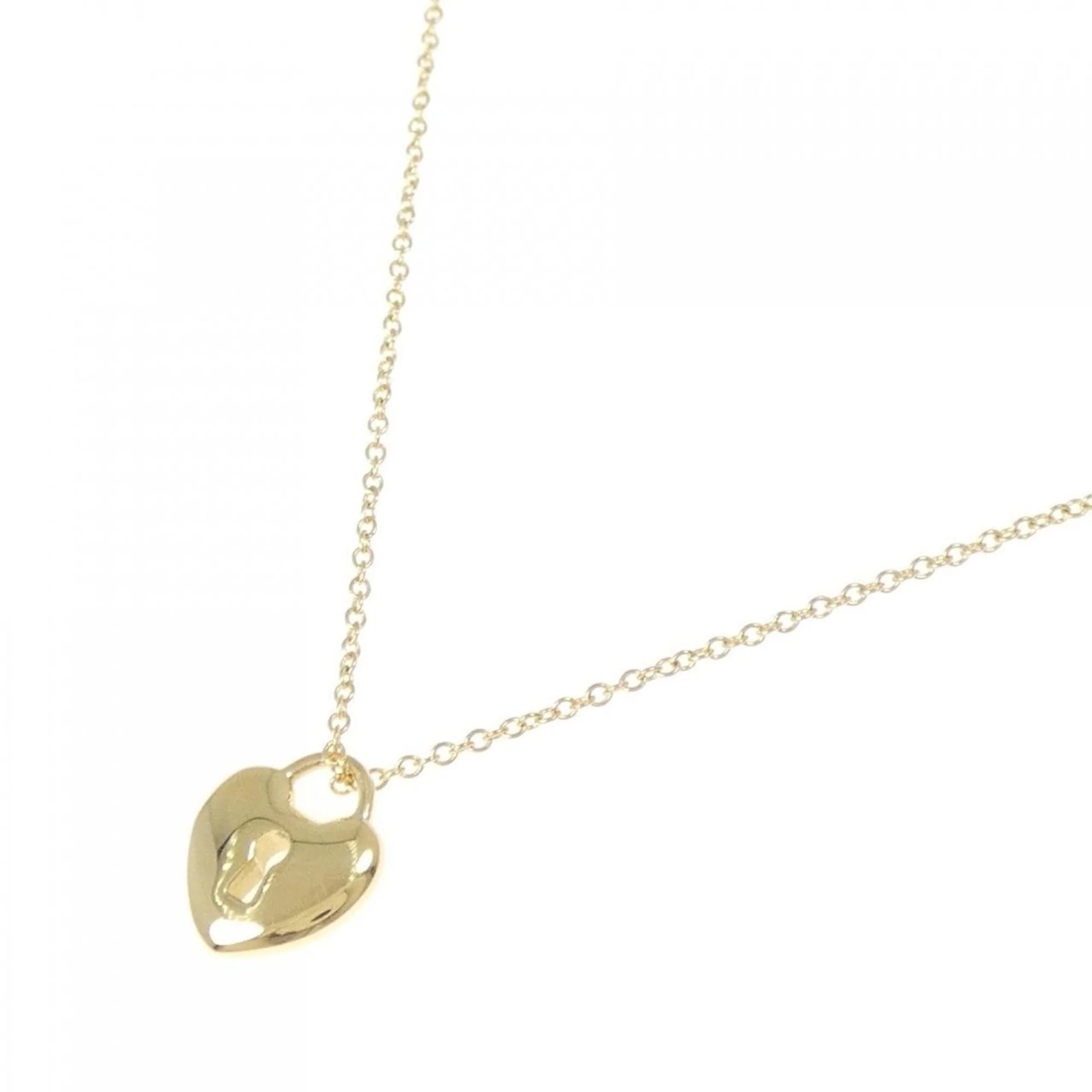 Heart Lock Pendant Necklace 18K Yellow Gold Mini - Image 2