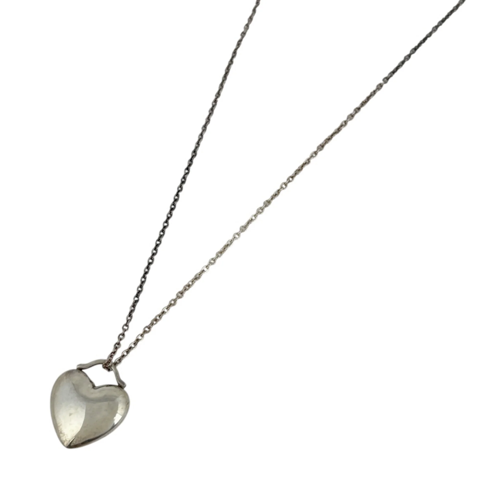Heart Motif Pendant Necklace Sterling Silver