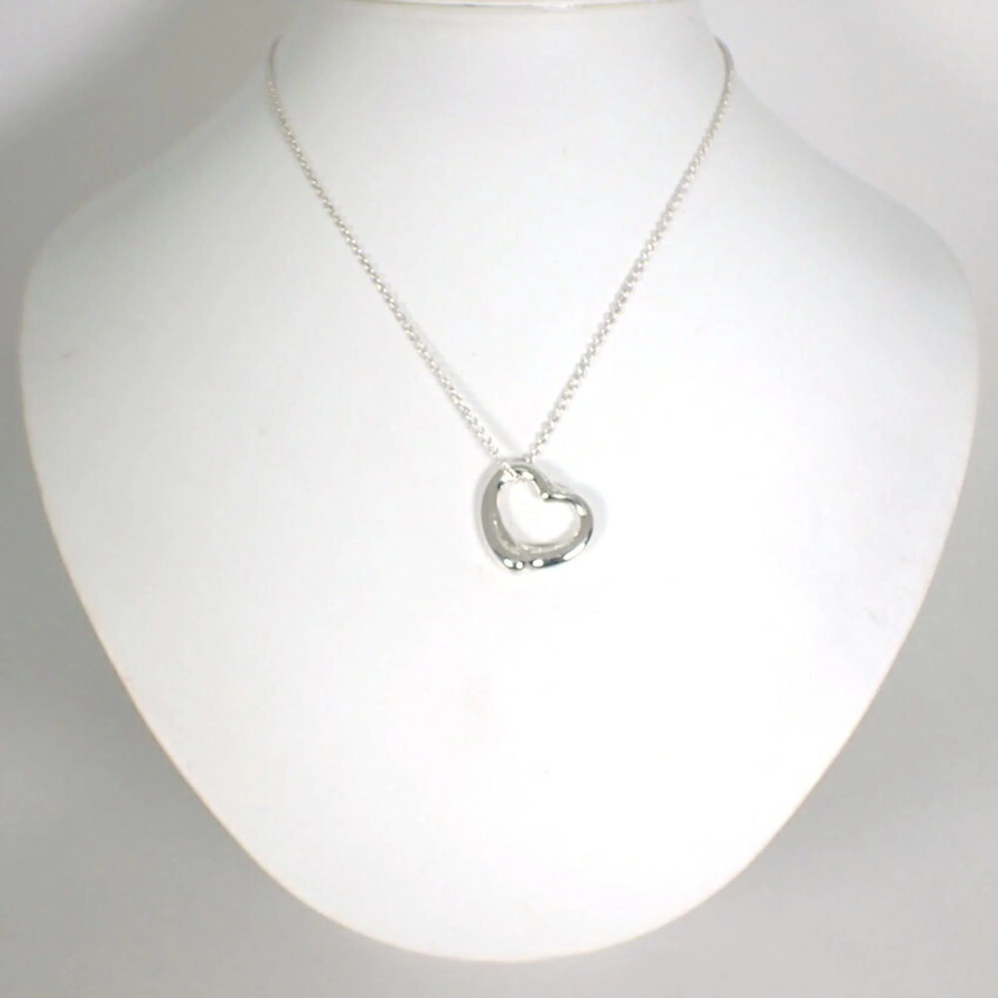Heart Pendant Necklace Sterling Silver - Image 3