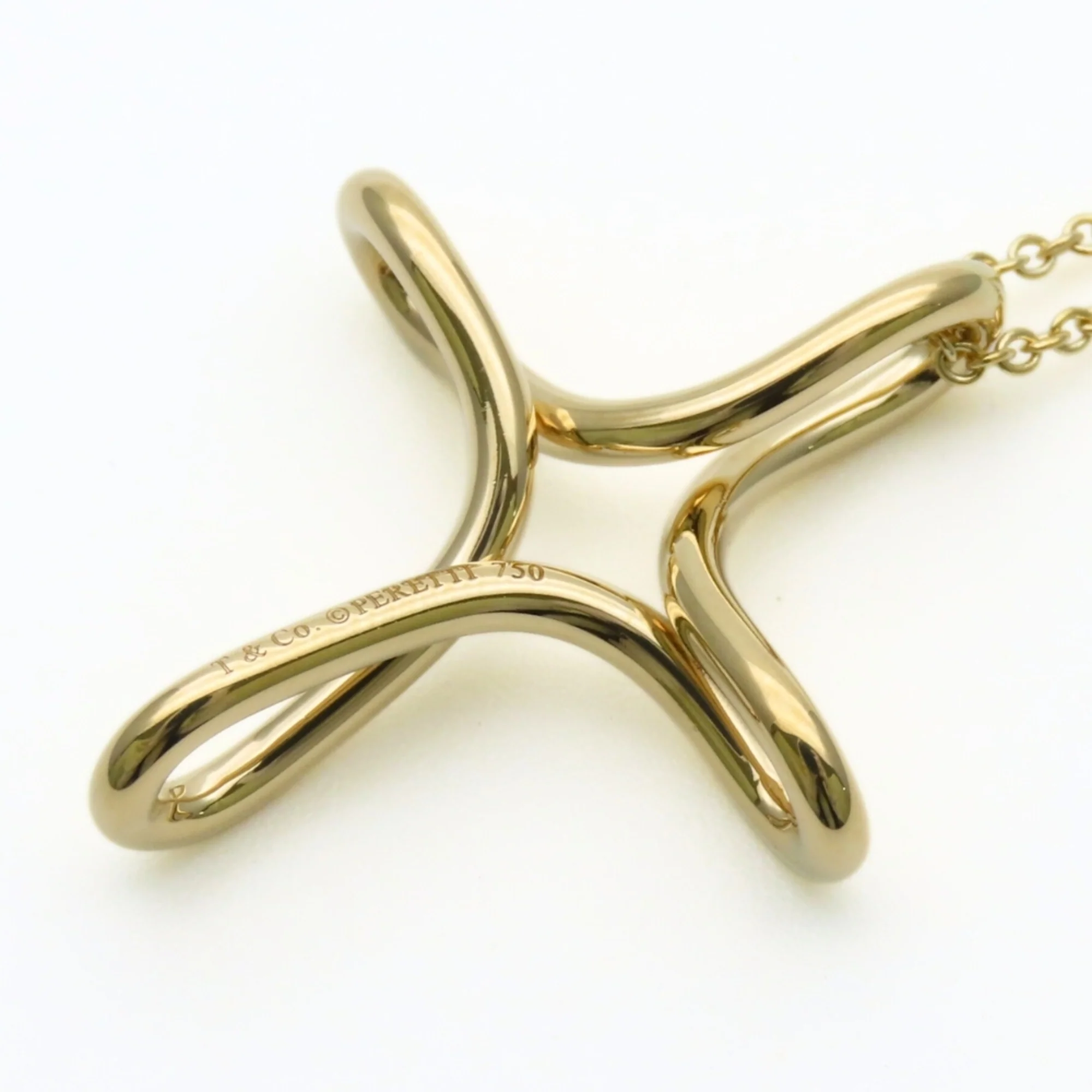 Infinity Cross Pendant Necklace 18K Yellow Gold - Image 7