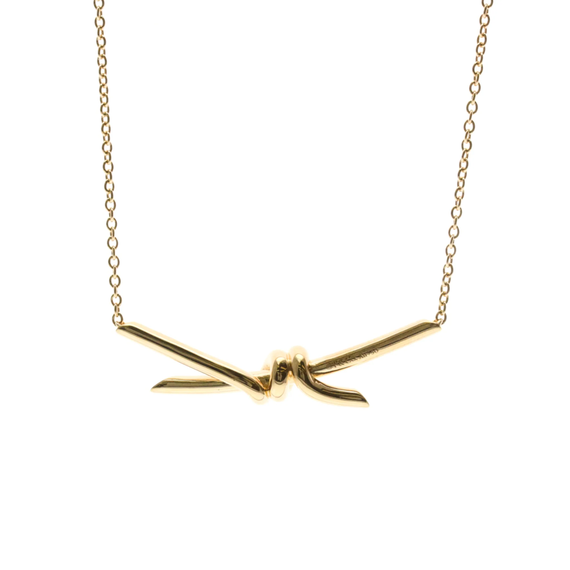 Knot Pendant Necklace 18K Rose Gold - Image 2