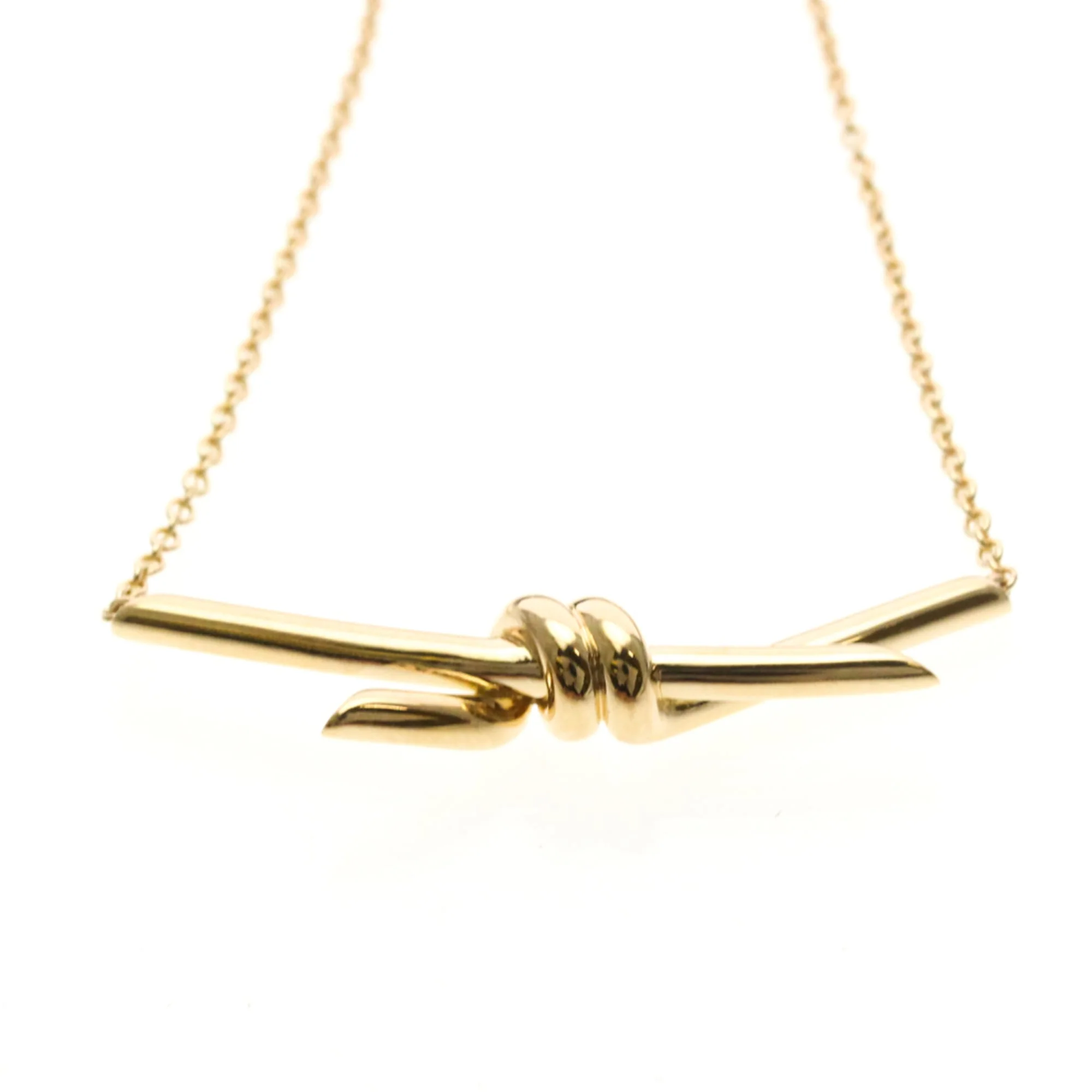 Knot Pendant Necklace 18K Rose Gold - Image 4