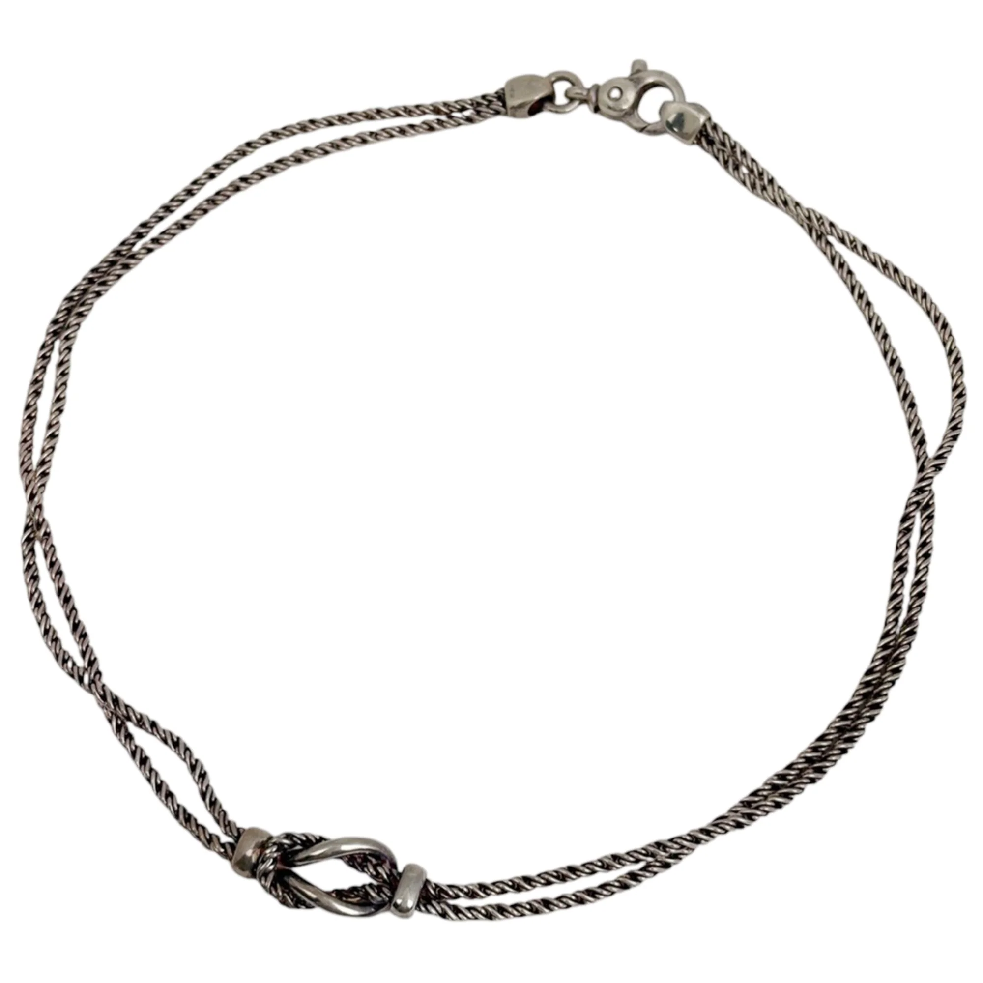 Knot Pendant Necklace Sterling Silver